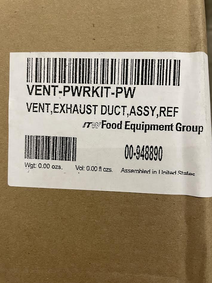 Powered Vent Fan Kit | Hobart| Model # VENT-PWRKIT-PW| 115Volt