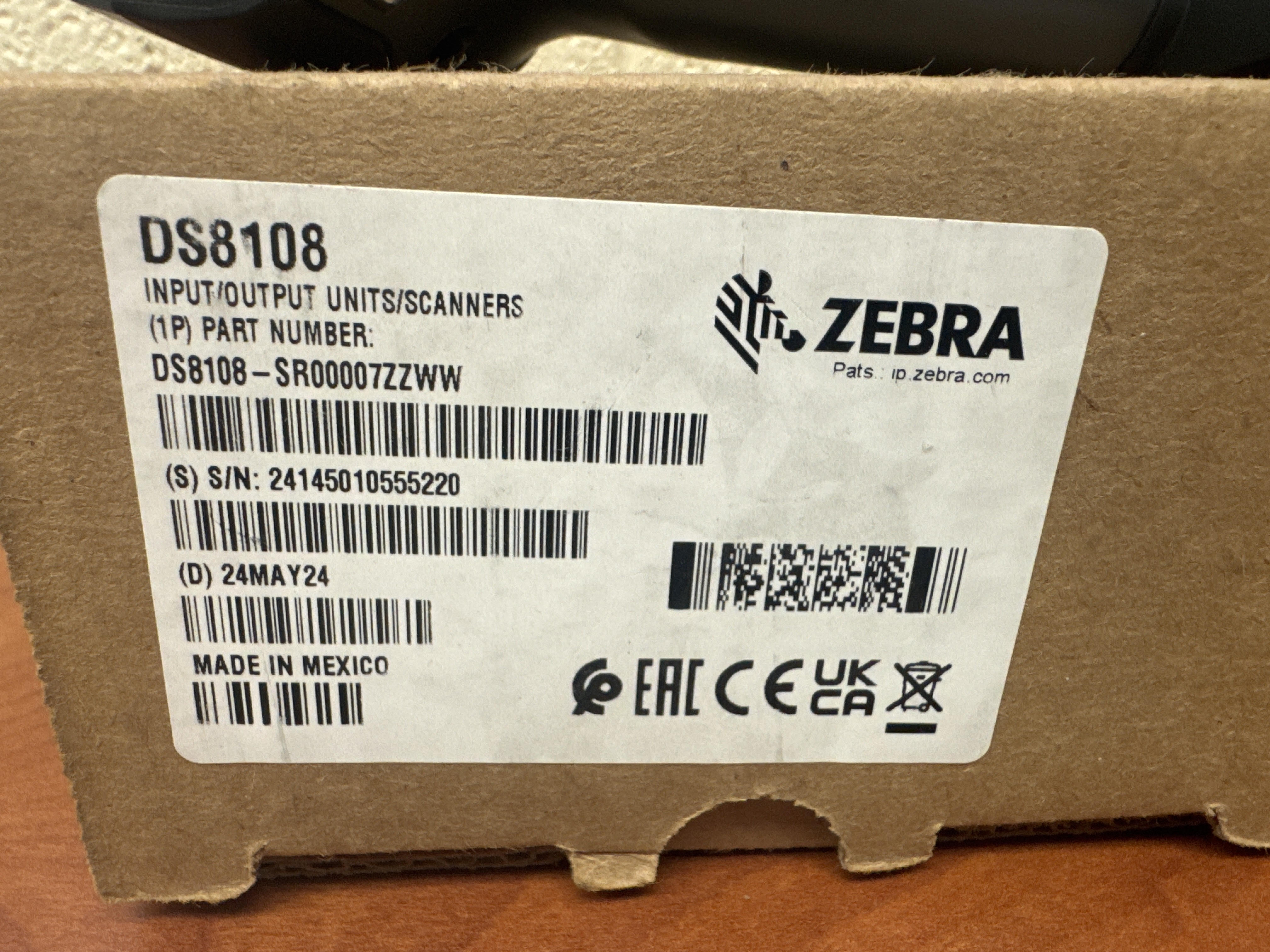 Handheld Scanner | Zebra | Model # DS8108