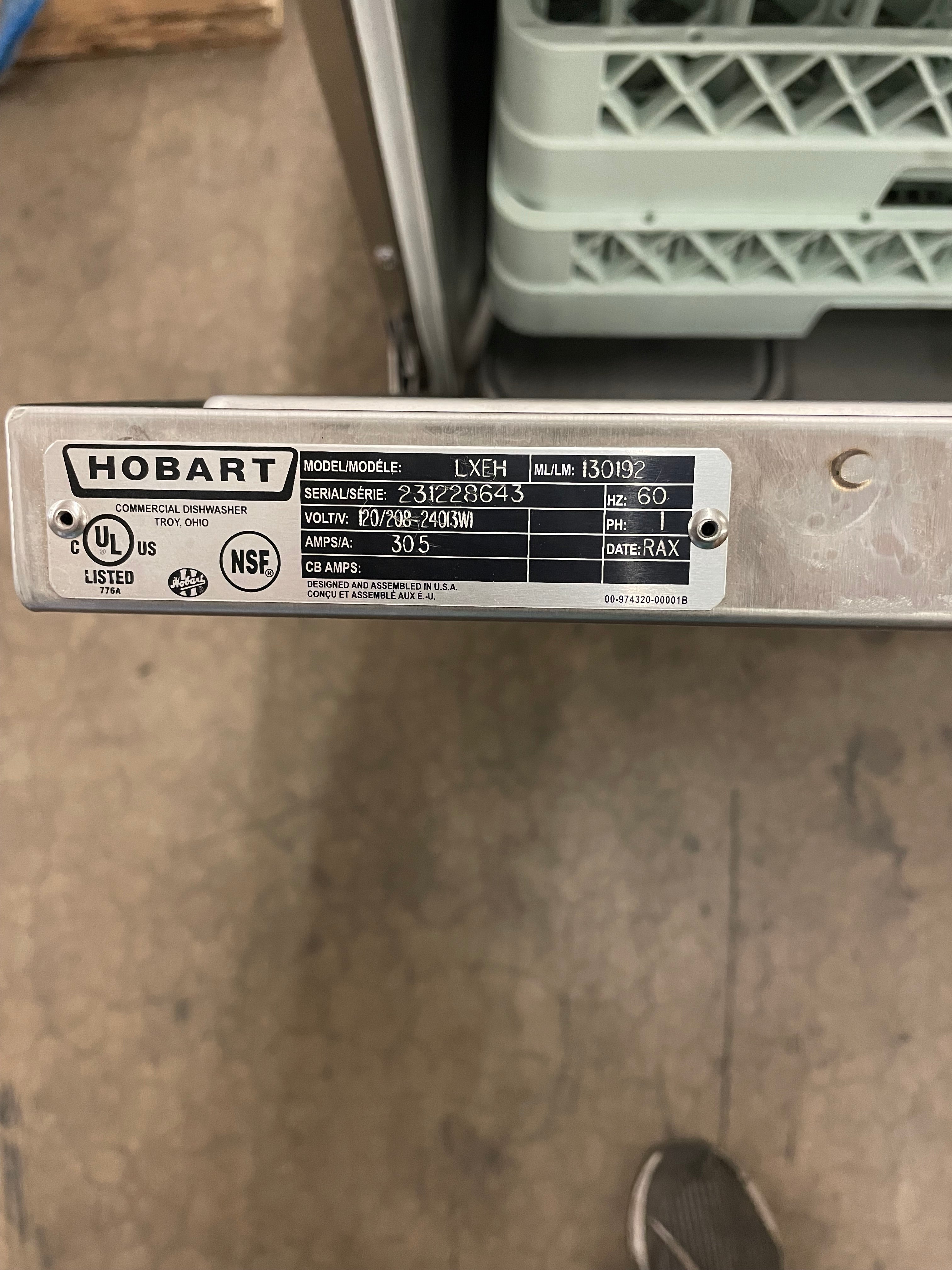 Dishwasher, Undercounter | Hobart | Model # LXeH | 120/208-240V
