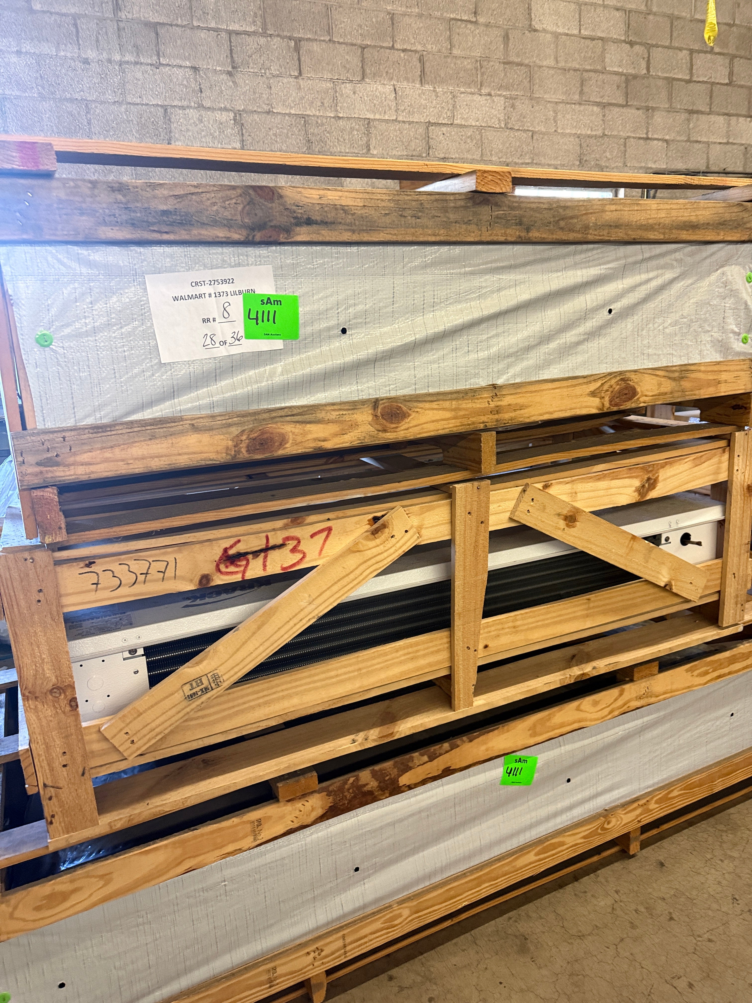 NEW 2022 Three Fan Low Velocity Air Cooler, Coil | Hussman Krack | Model # GLD36D | 230 Volt triple phase (Copy)