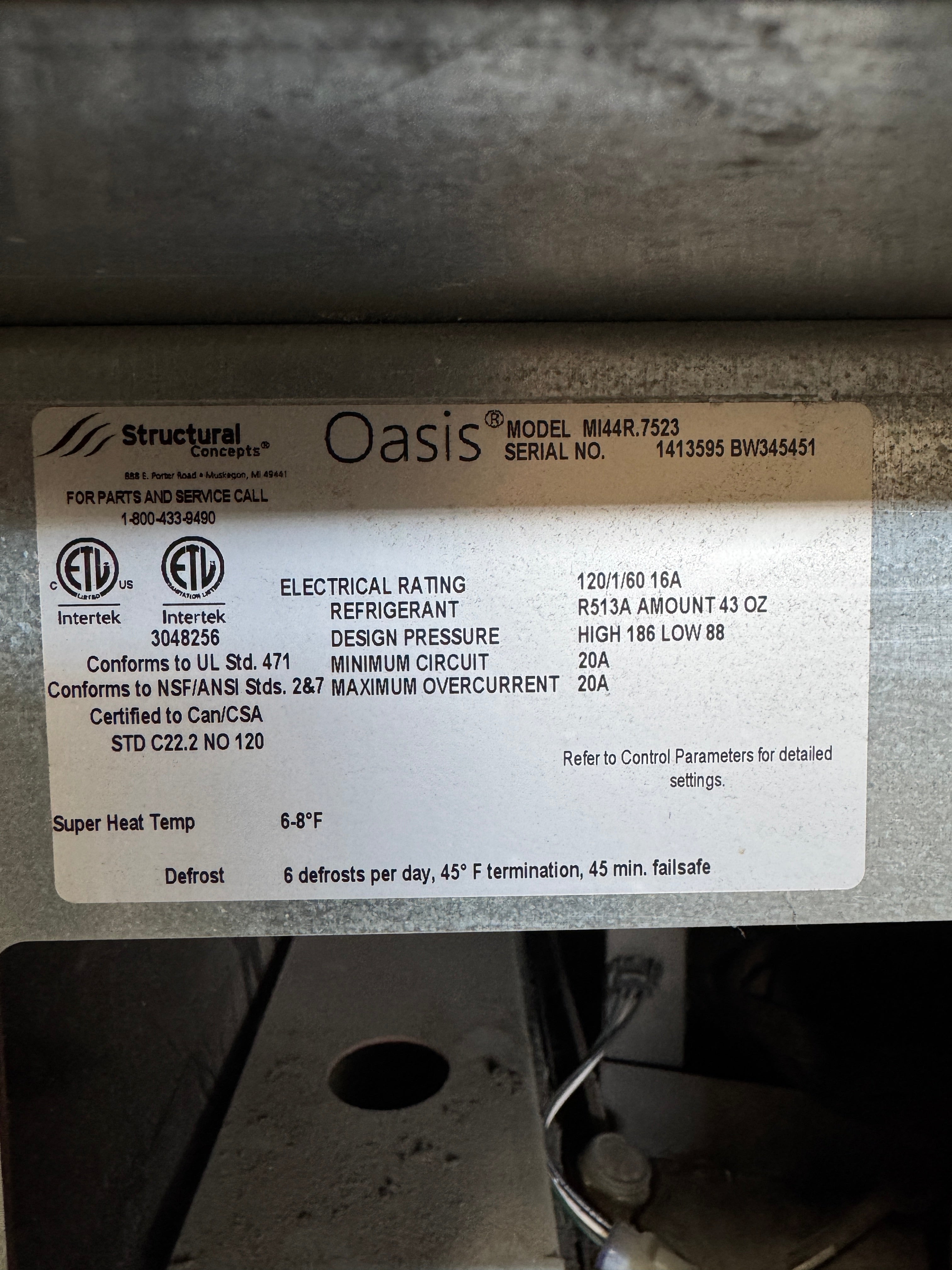 Refrigerated Mobile Island Merchandiser | Structural Concepts Oasis | Model # M144RF | 120 Volt