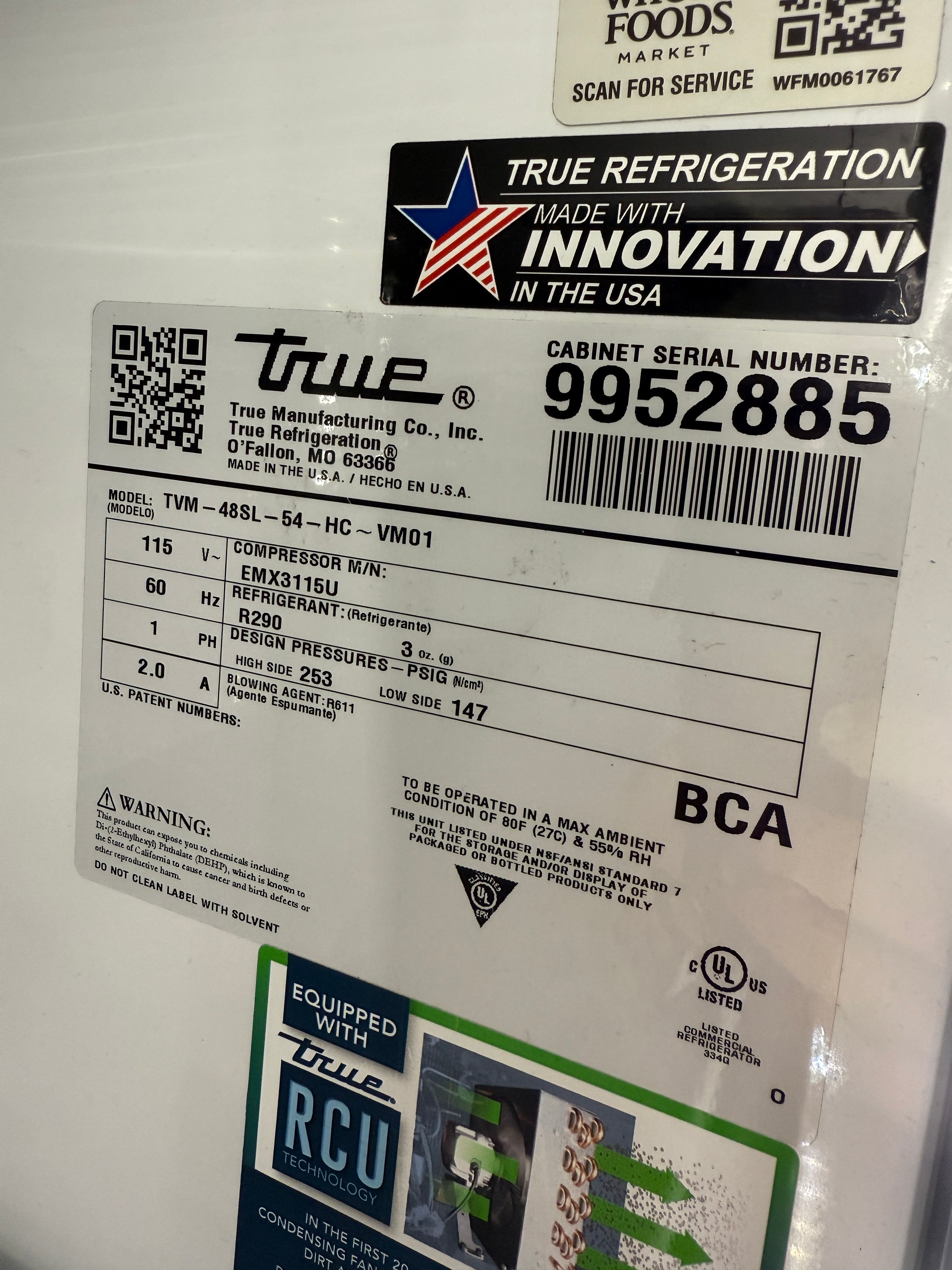 Merchandiser Checkout Cooler | True | Model TVM-485L-54-HC-VM01 | 115 Volts