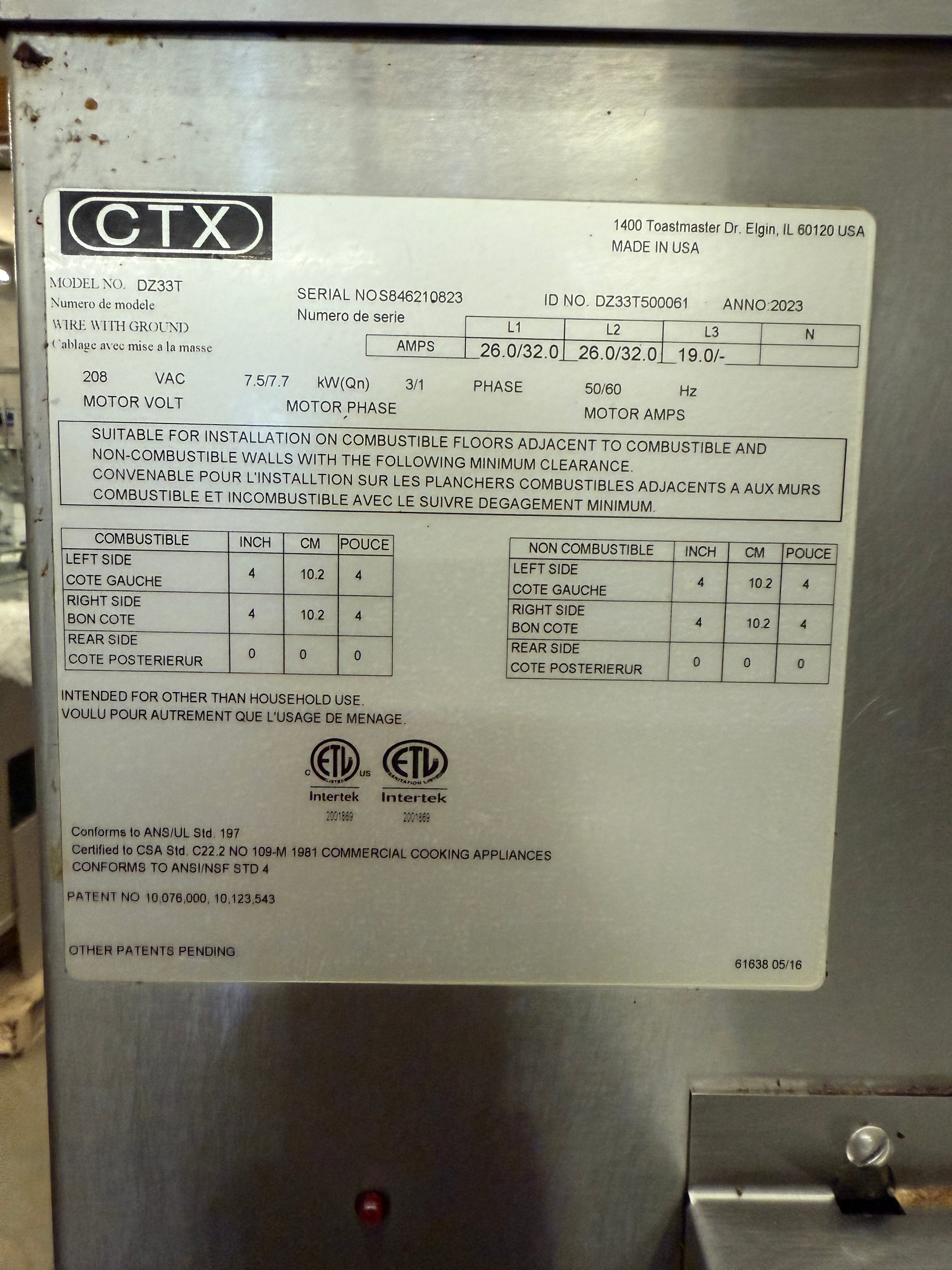 Pizza Oven | MIddleby Marshall | Model # (DZ33T 208V 3 Phase) & (PS638G NG)