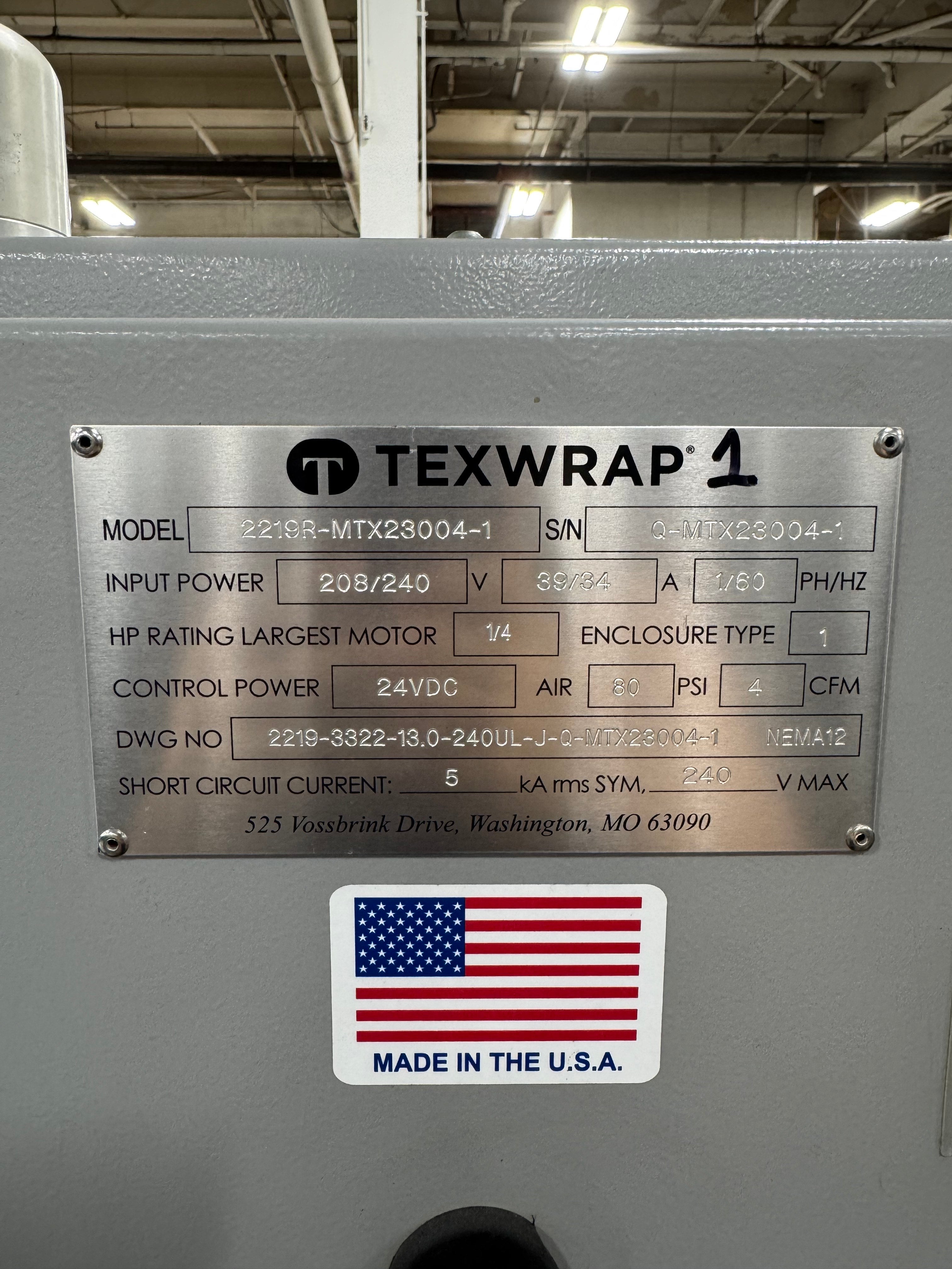L-Bar Sealer | Texwrap | Model # TLS-2219R |  240 Volt Single Phase, 80PSI CFM