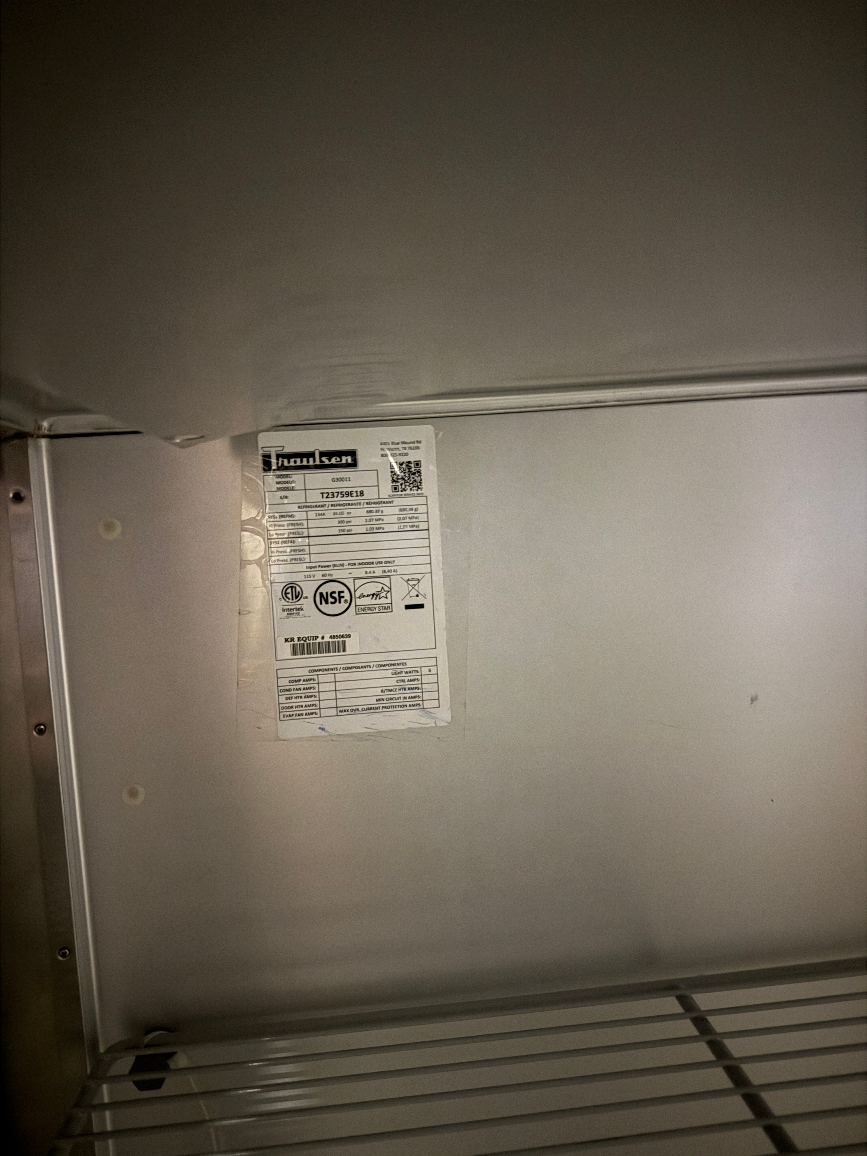 3 Section Reach in Cooler | Traulsen | Model # G30011 | 120 Volt single phase