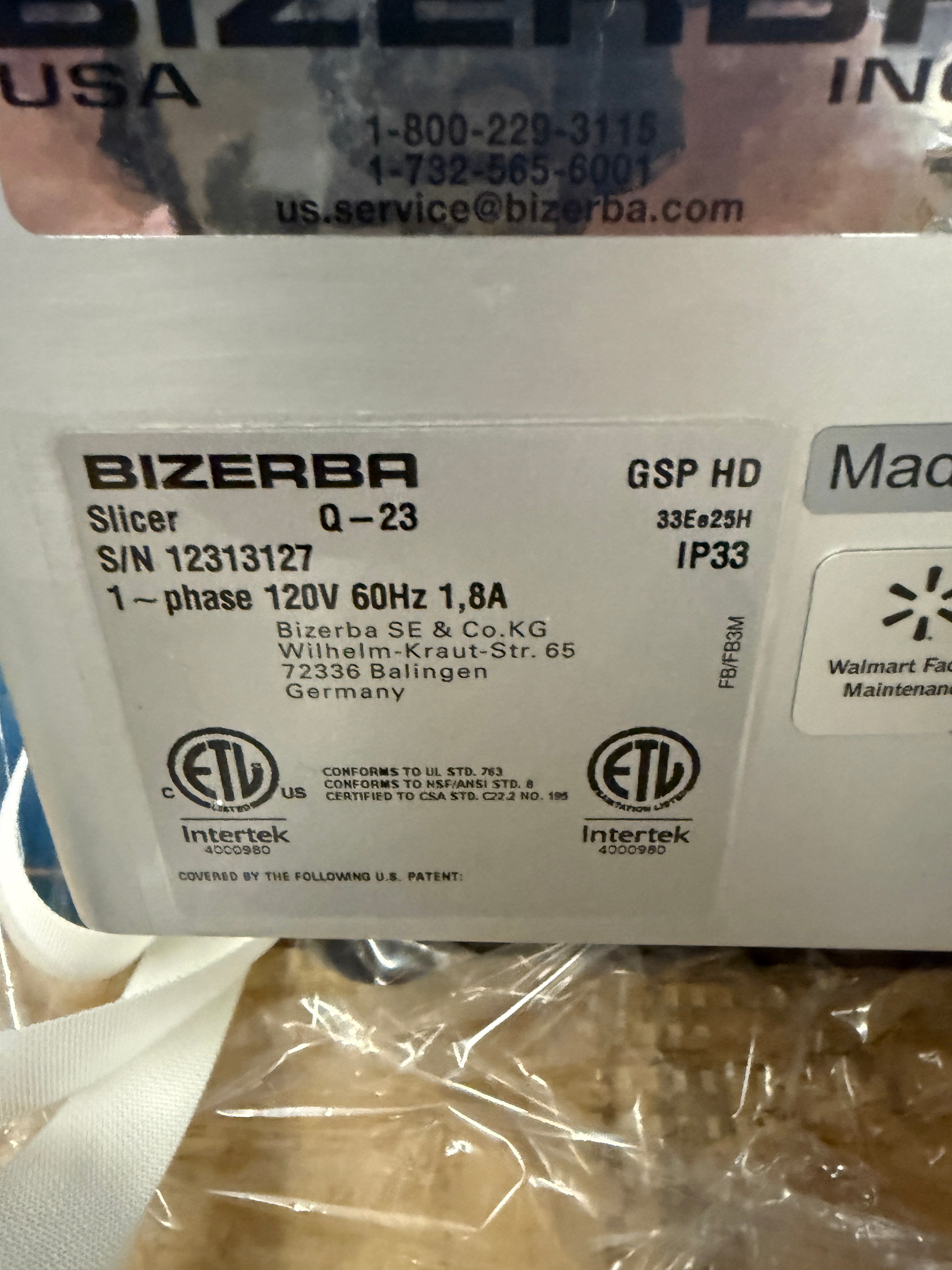 ***NEW***Automatic Gravity Feed Slicer | Bizerba | Model # GSP HD | 120 Volt