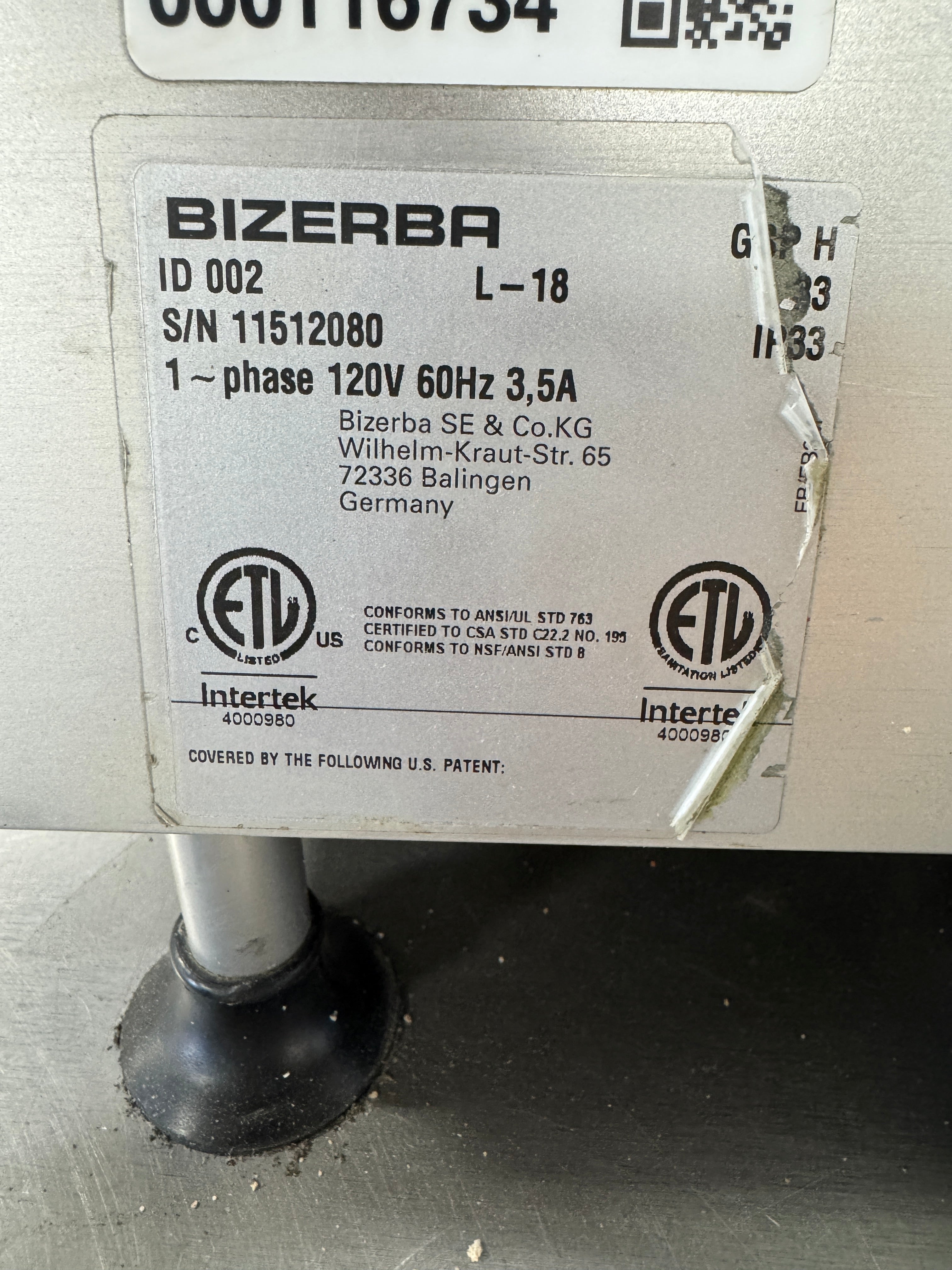 Heavy Duty Manual Gravity Feed Meat Slicer | Bizerba | M# GSP H | 120v