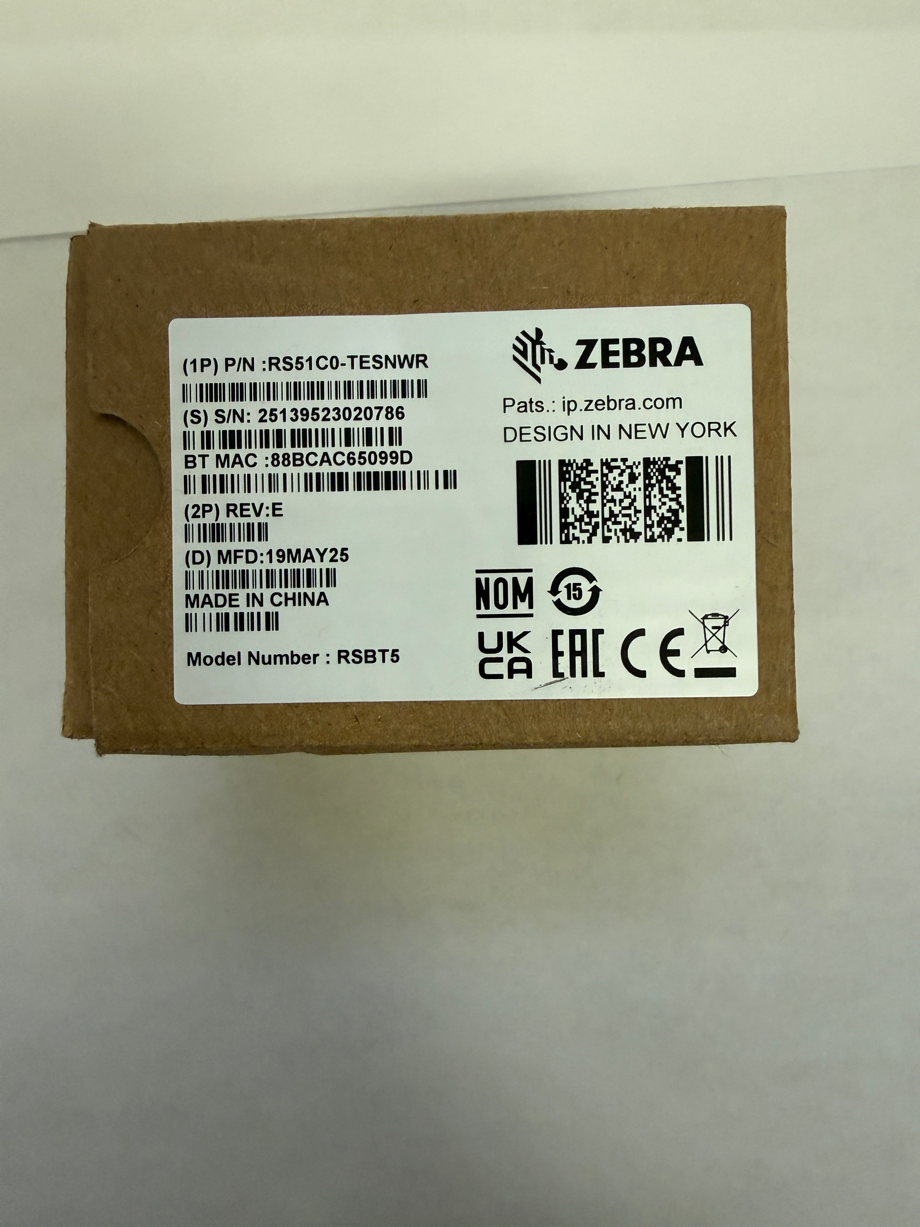 Ring Scanner | Zebra | Model # RS51C0-TESNWR