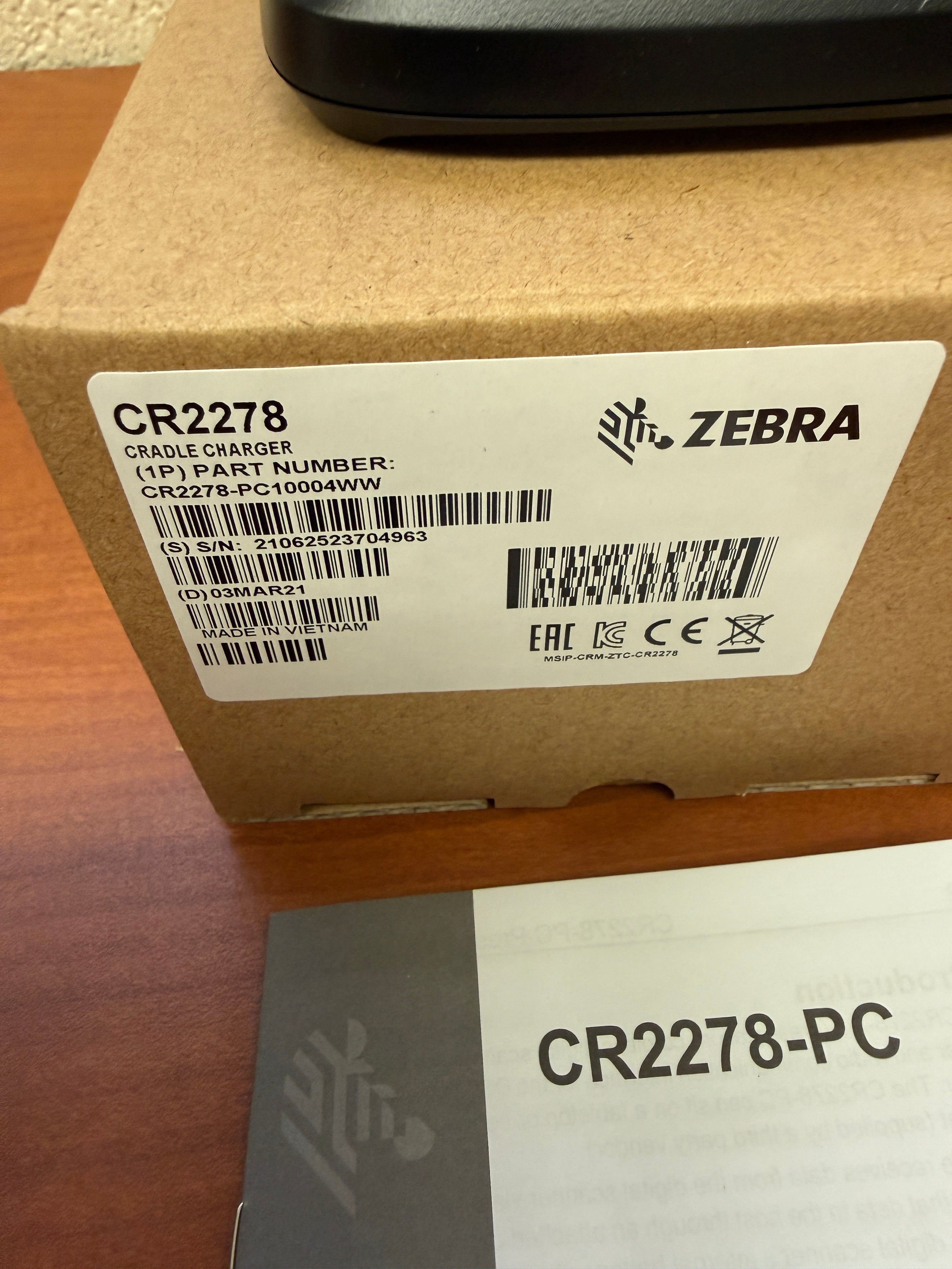 Presentation Cradle Charger | Zebra | Model # CR2279-PC