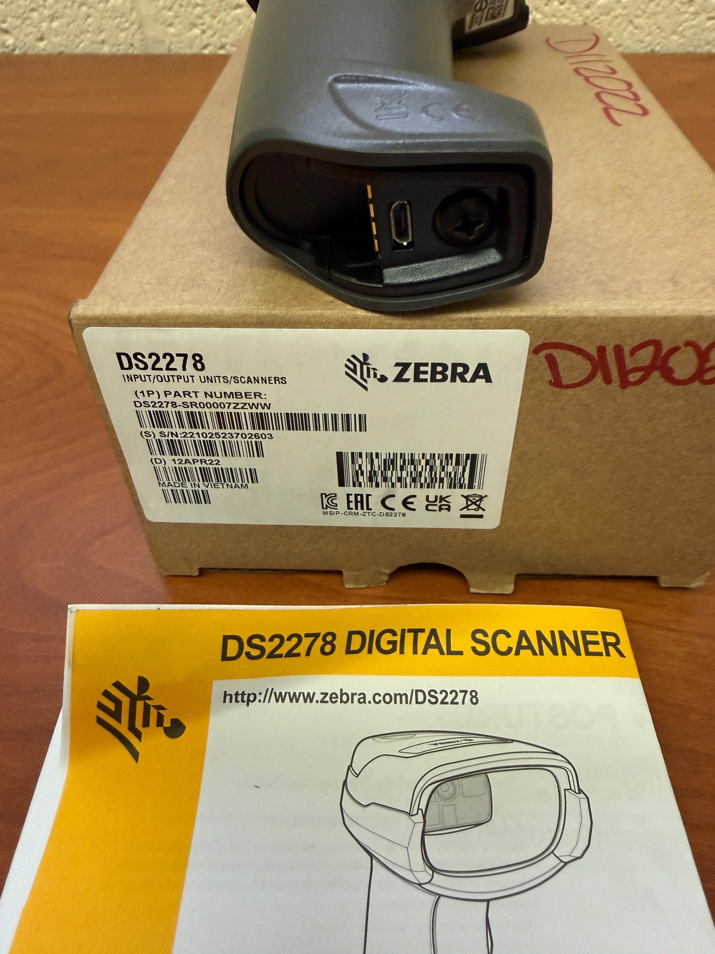 Cordless Scanner | Zebra | Model # DS2278