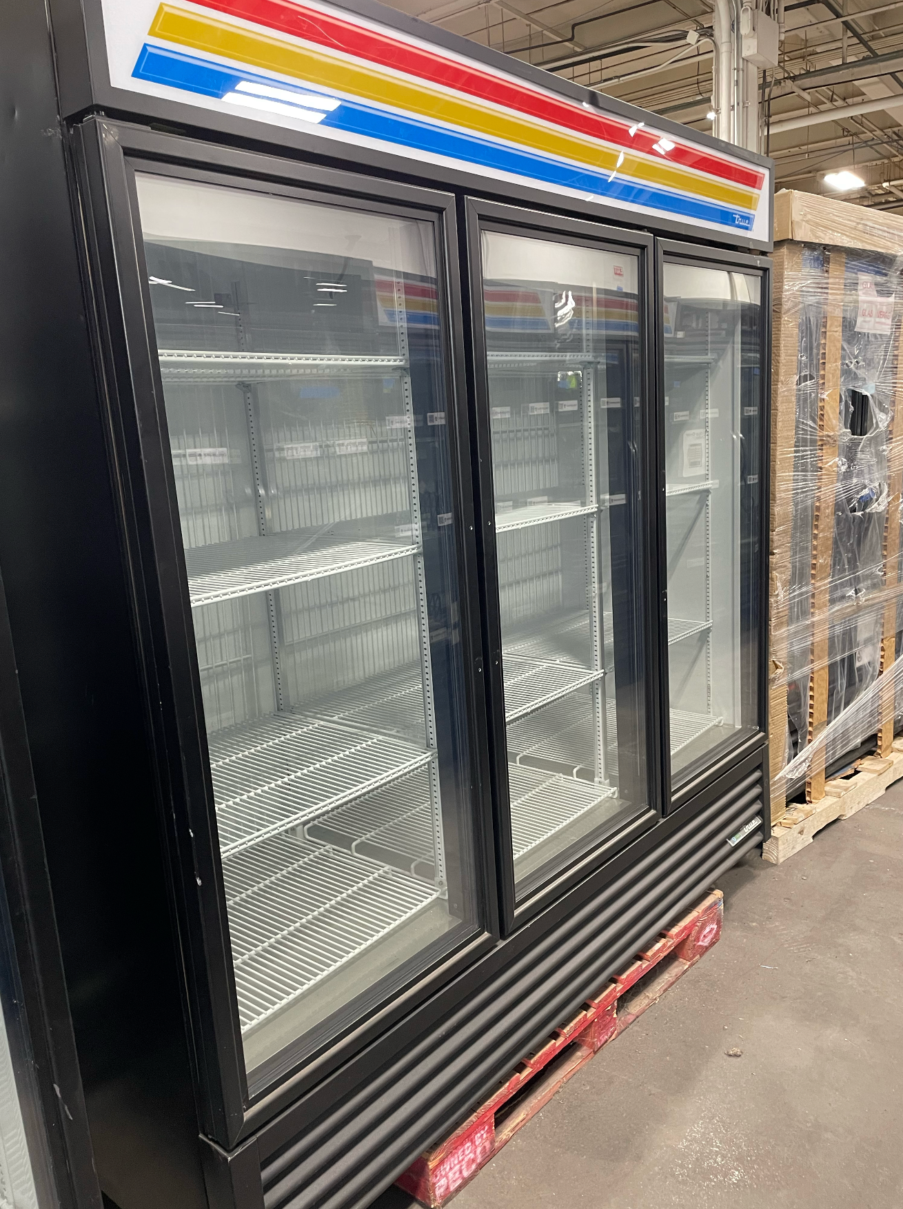 True 3 door merchandising Freezer