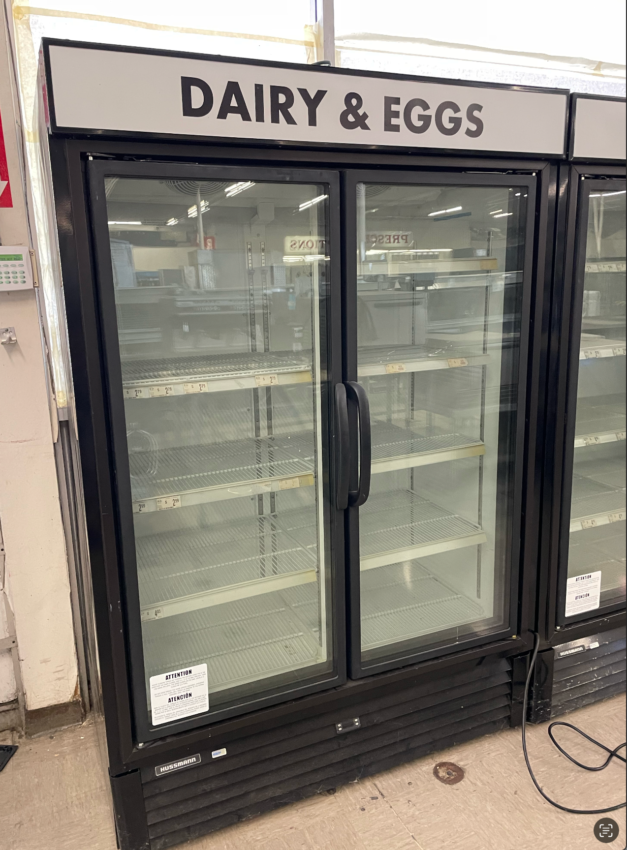 2 Door Glass Cooler | Hussmann | Model # VRM2B | 115-120 Volt