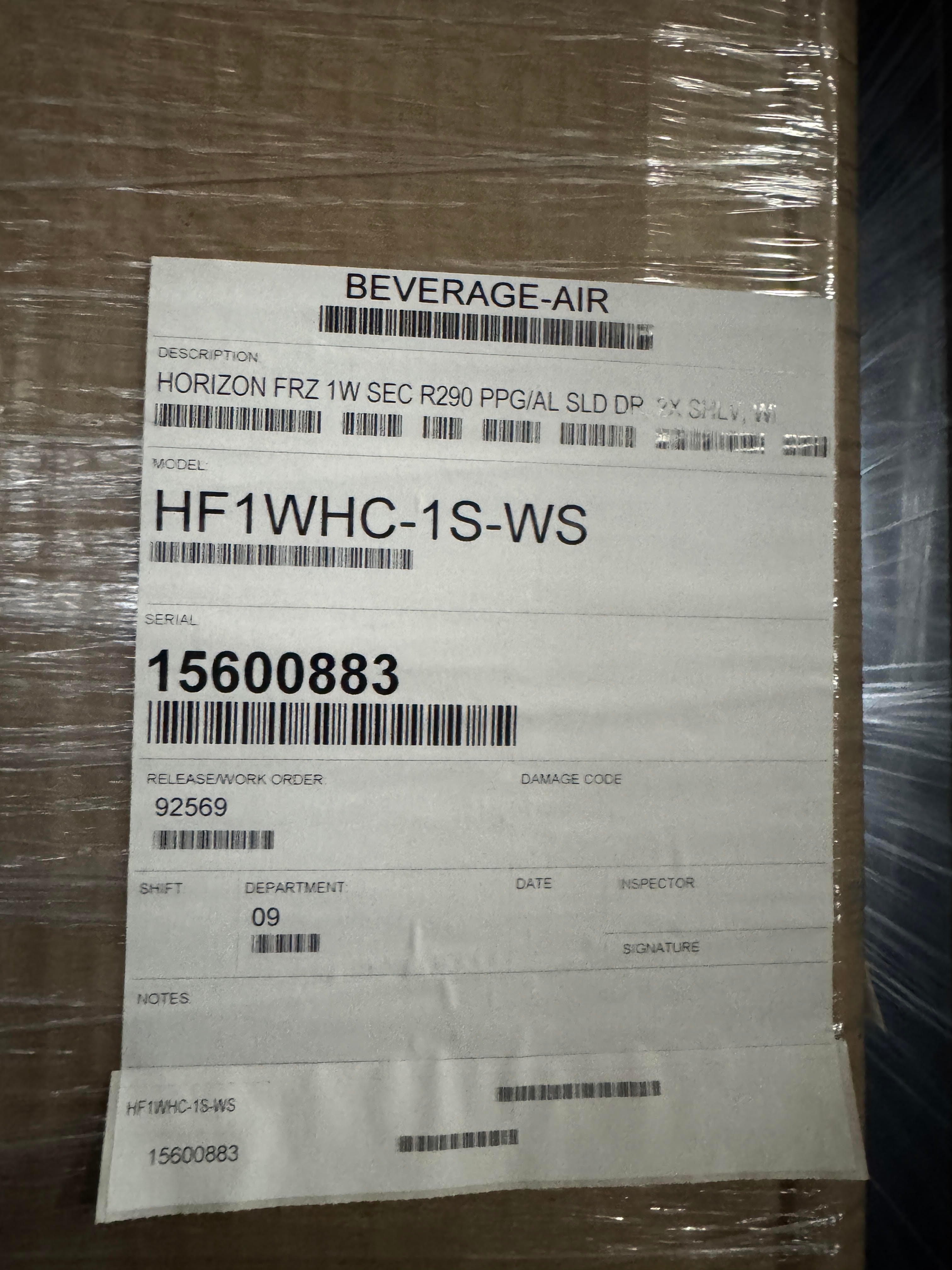 Solid Door Reach In Freezer | Beverage-Air | Model # HF1WHC-1S | 115 Volts