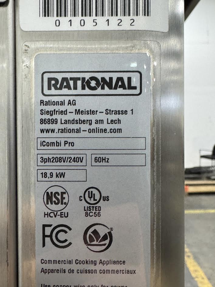 Oven, Combi | Rational | Model # iCombi Pro | 208/240 Volt