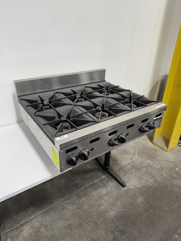 Hotplate 36" w/ (6) Burners | Vulcan | Model # VHP636-1 | Natural Gas