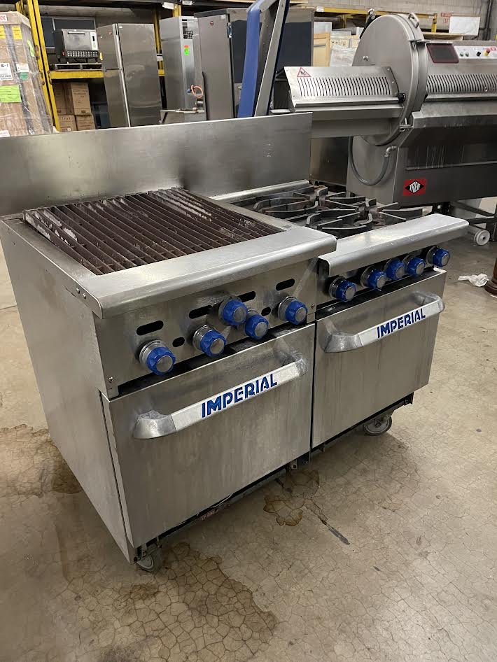 Commercial Range, Cooktop, Char-Broiler and 2 Ovens | Imperial |  LP Gas