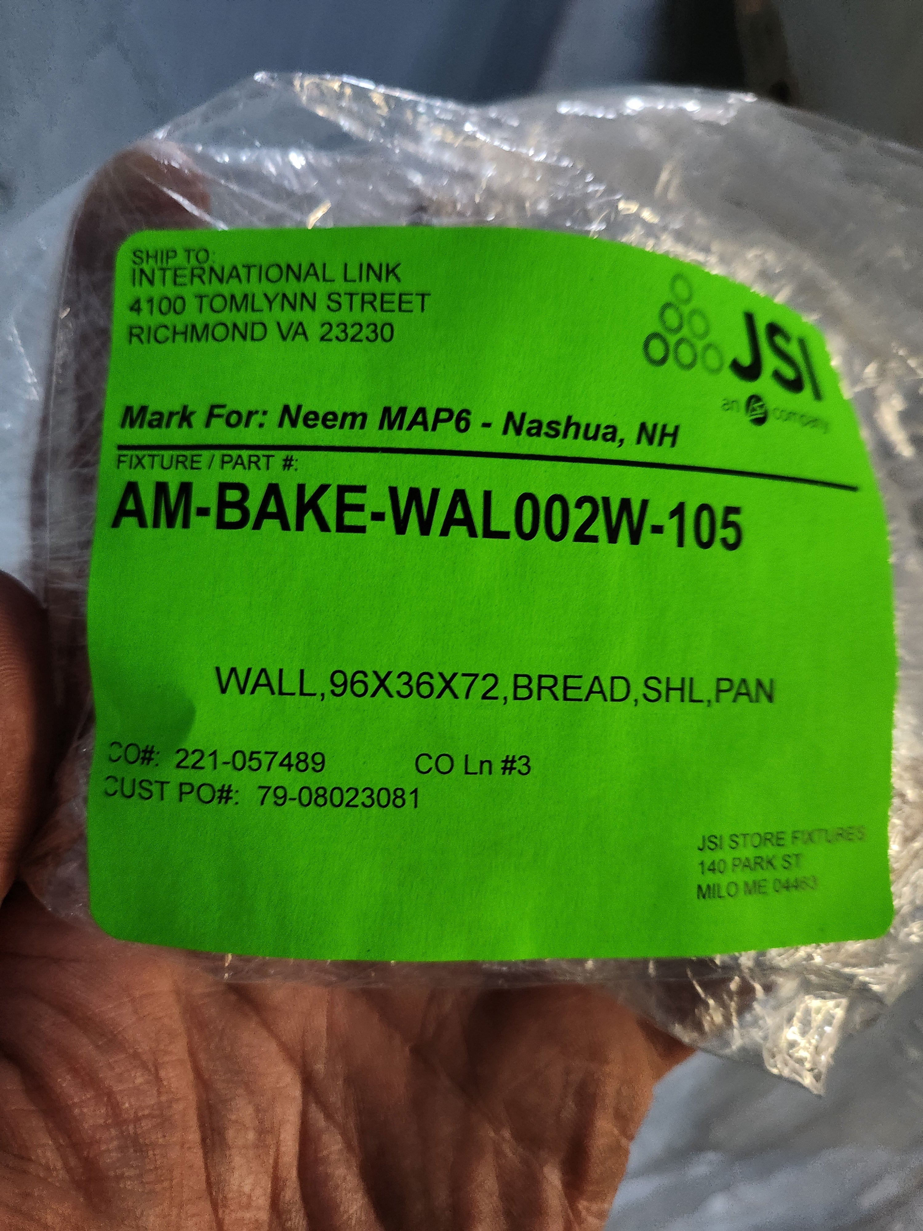 Wall Baked Goods Display | JSI | Model # AM-BAKE-WAL002W-105