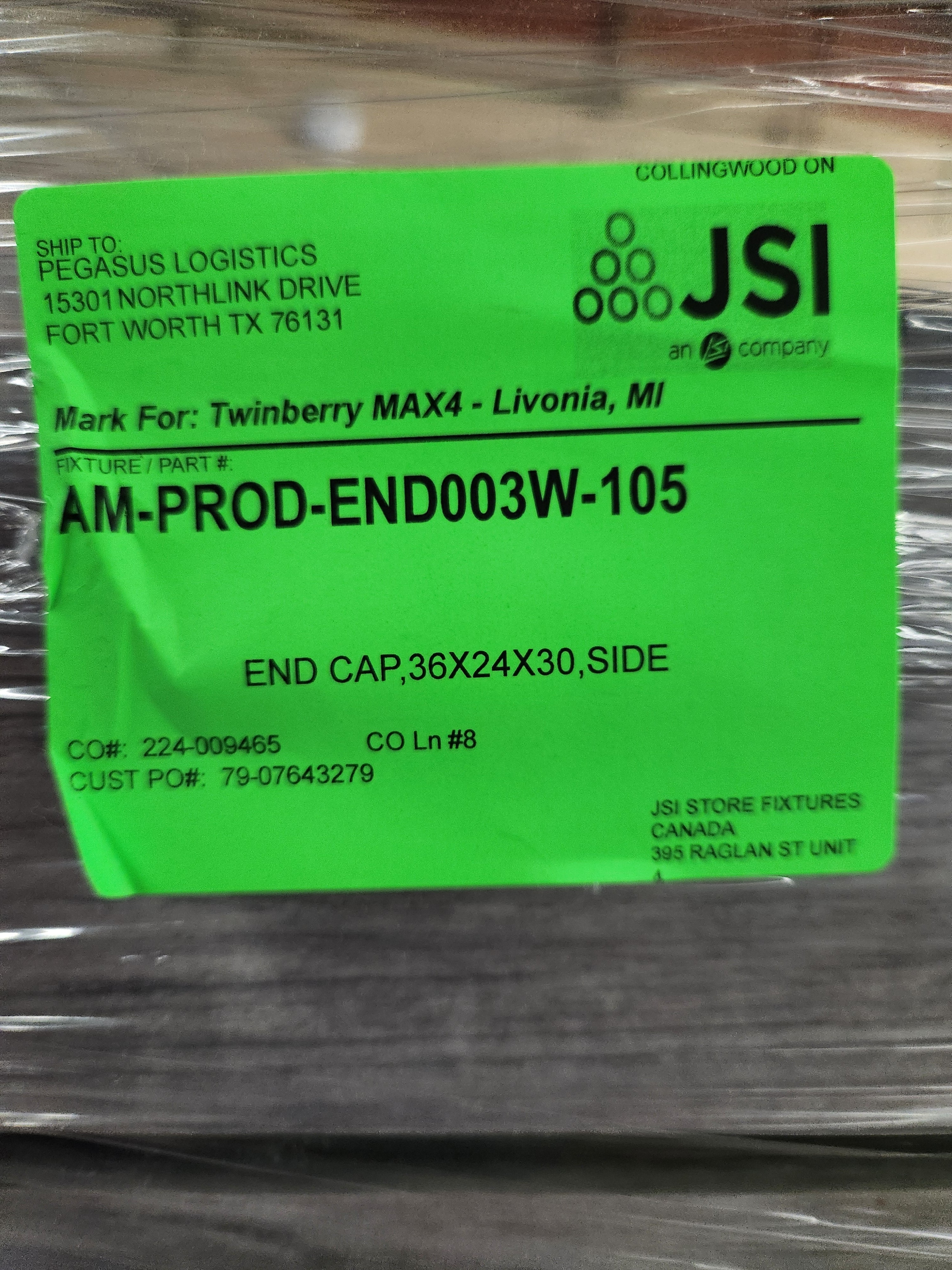 End Cap | JSI | Model # END003W-105 |