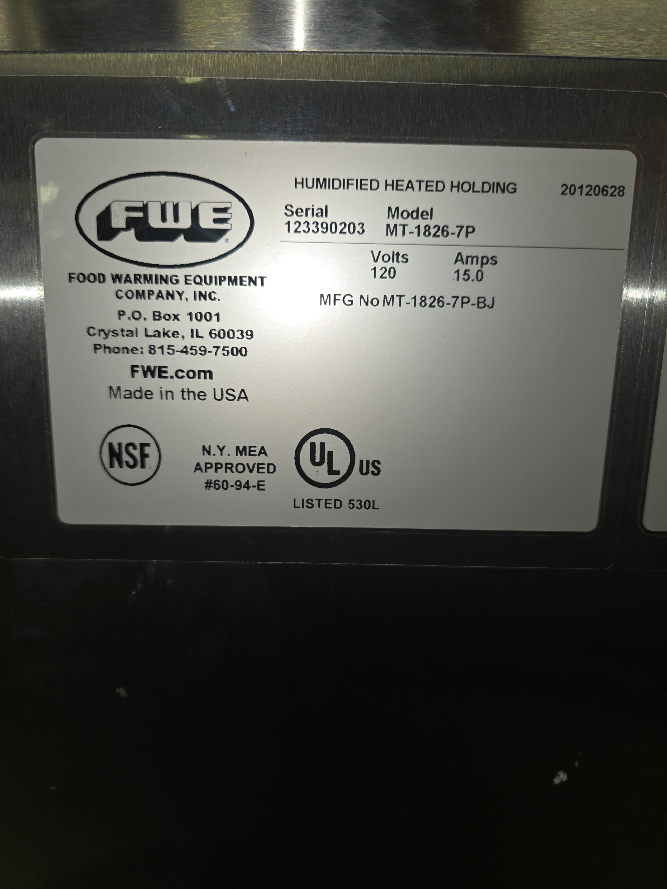 Warmer Pass Thru Moisture-Temp Cabinet | FWE | Model # MT-1827-7-7P | 120 Volts