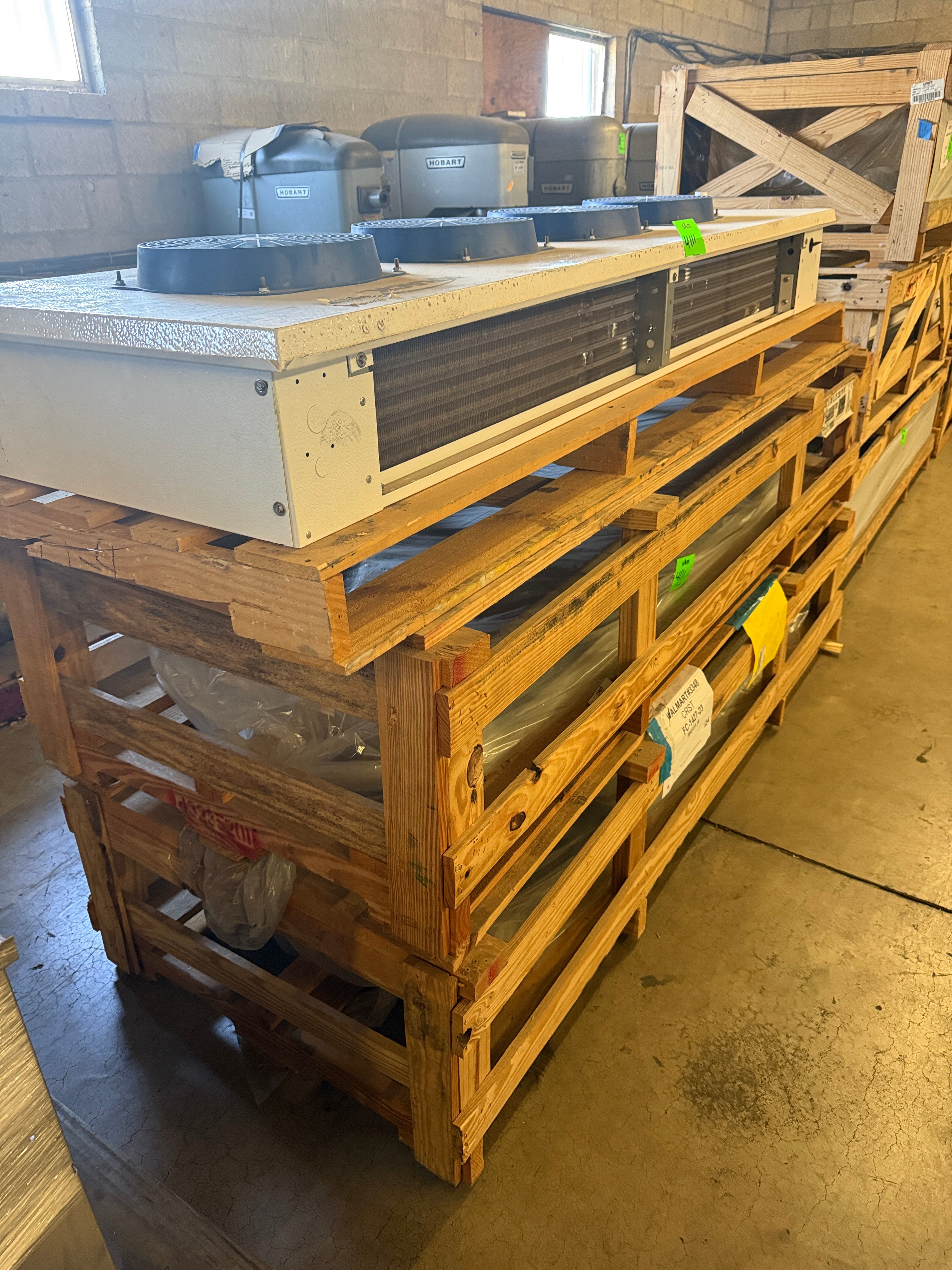 NEW 2021 Four Fan Low Velocity Air Cooler, Coil | Hussman Krack | M# GLD46D | 230 Volt triple phase