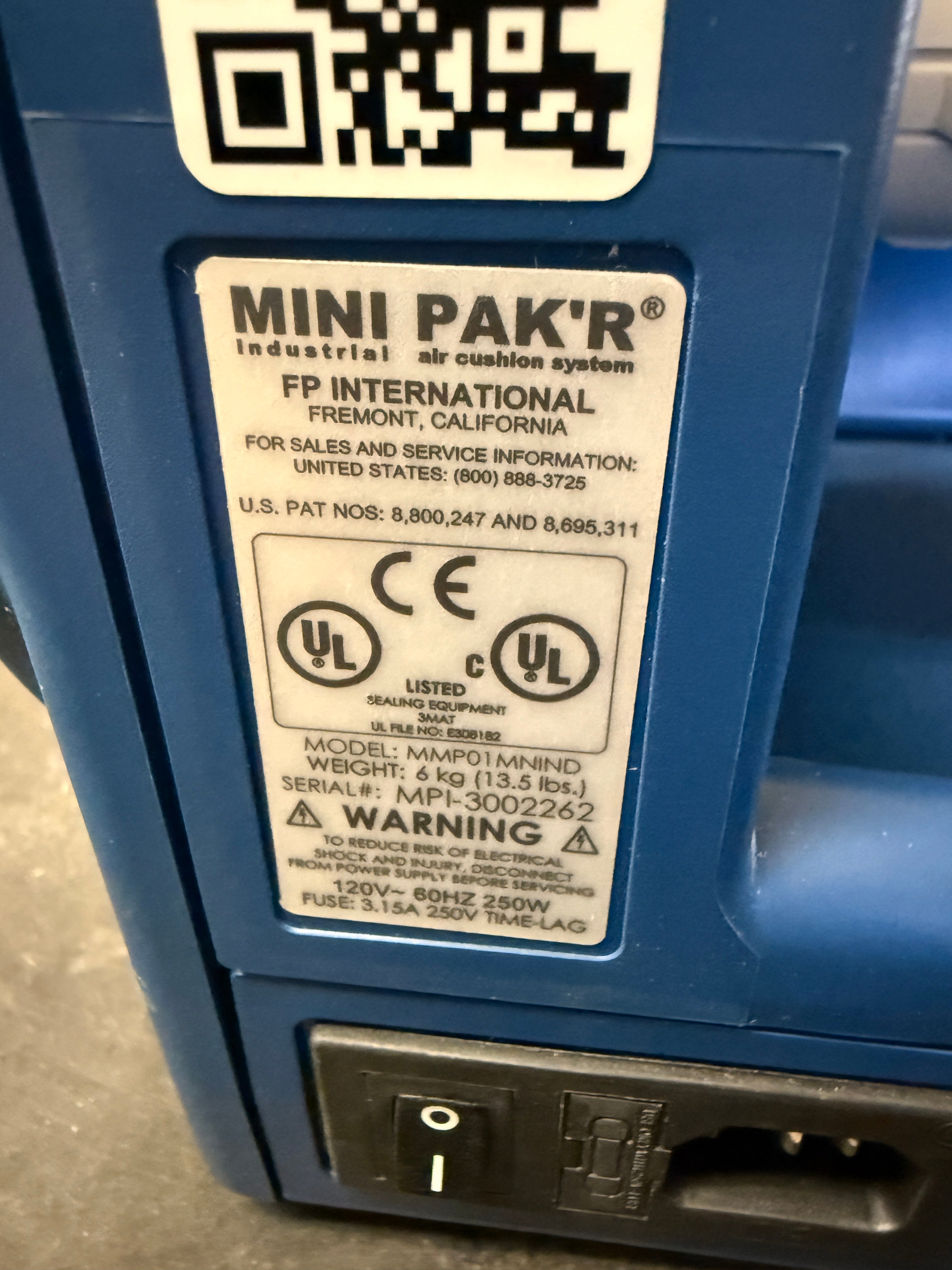 Air Cushion Machine | Mini Pak'R | Model # MMP01MMIND | 120 Volt