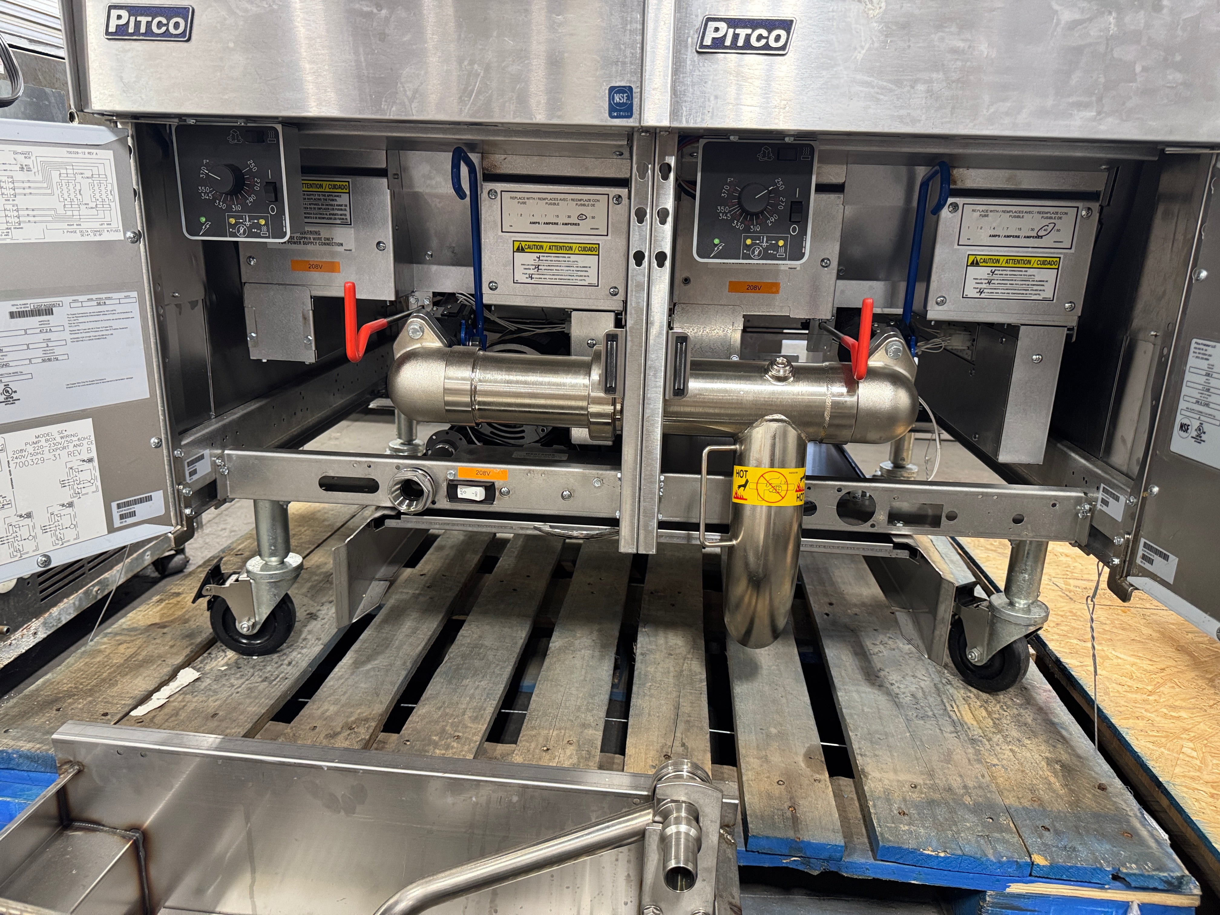 Electric Fryer 2 Vat Design | Pitco | Model # SE18 | 240 Volt 3 phase