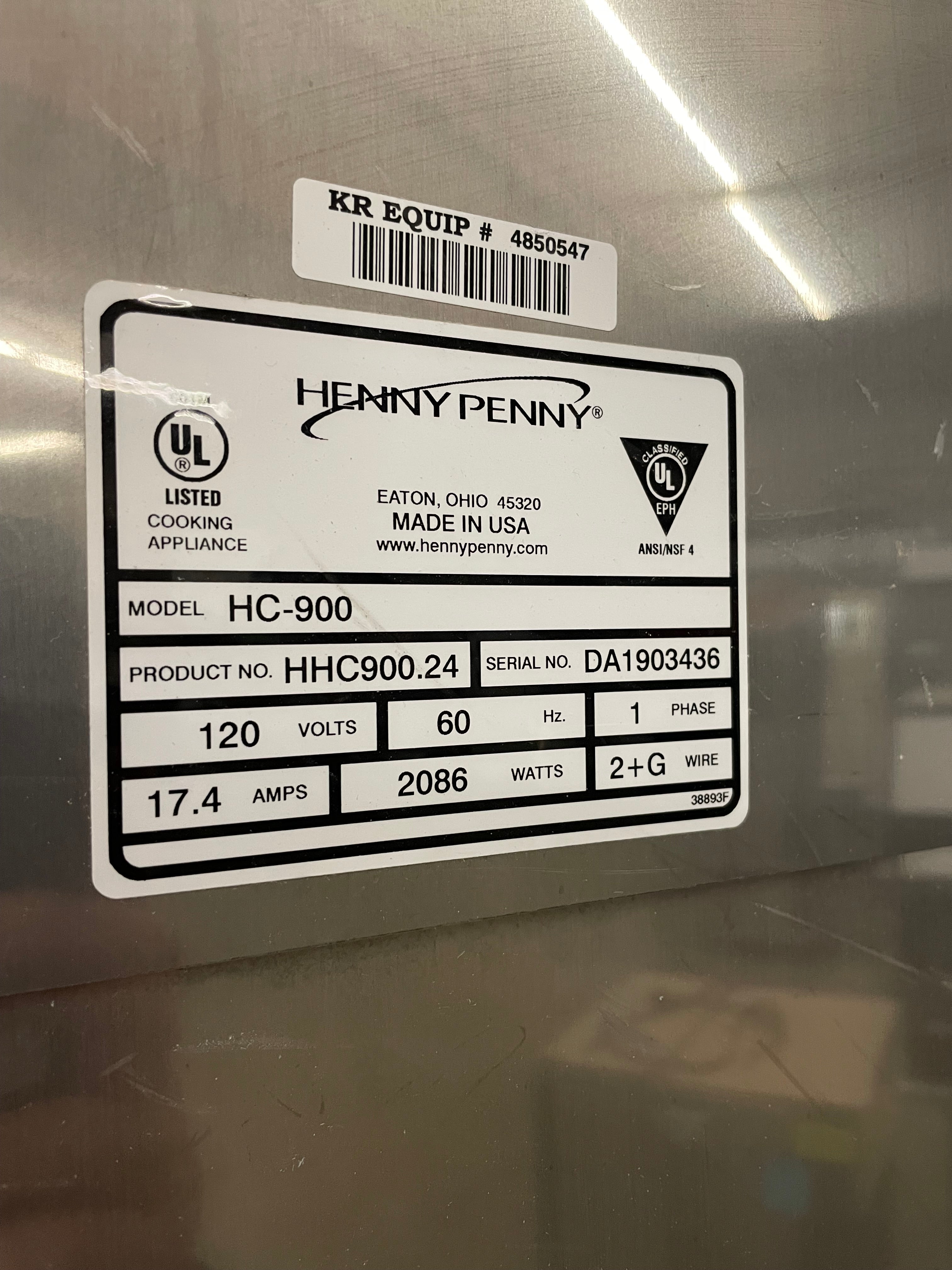 Heated Warmer Holding Cabinet | Henny Penny | Model # HC-900 | 120 Volts