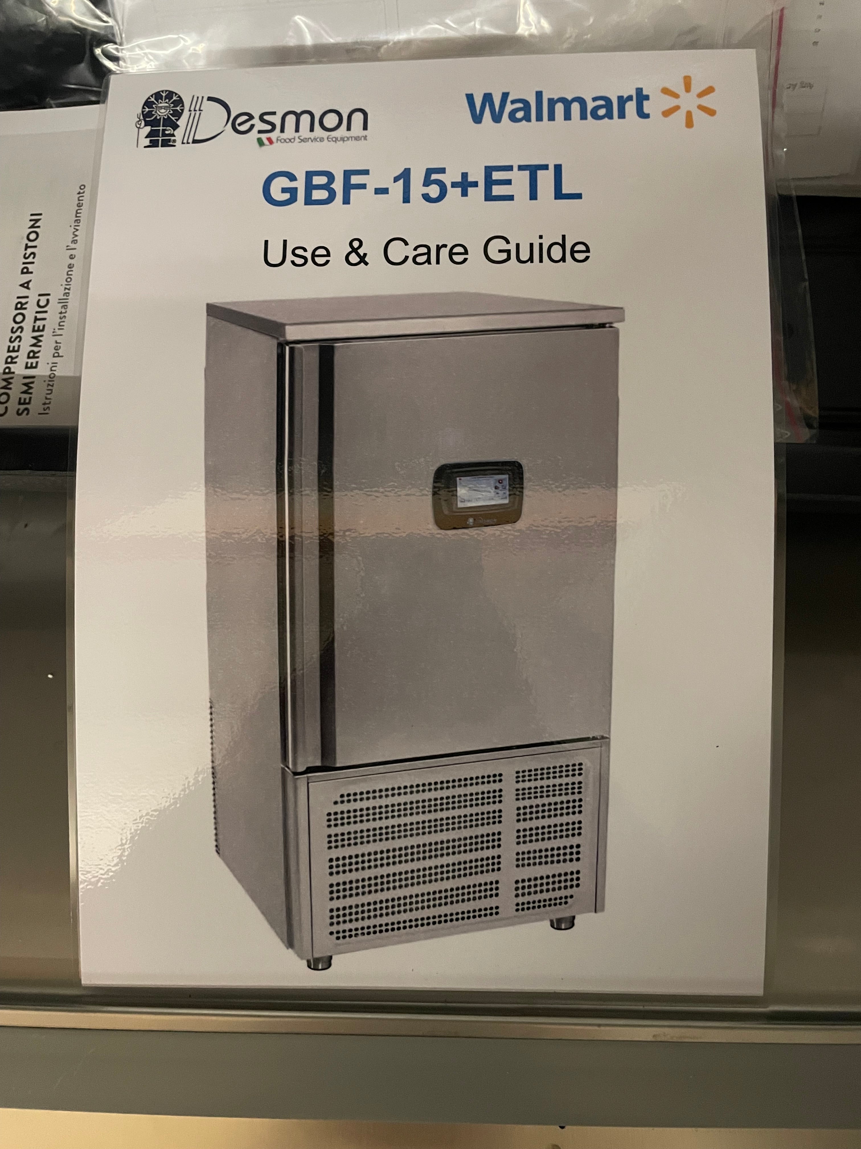 **NEW** Blast Chiller | Desmon | Model # GBF-15+ETL-WM| 220 Volts