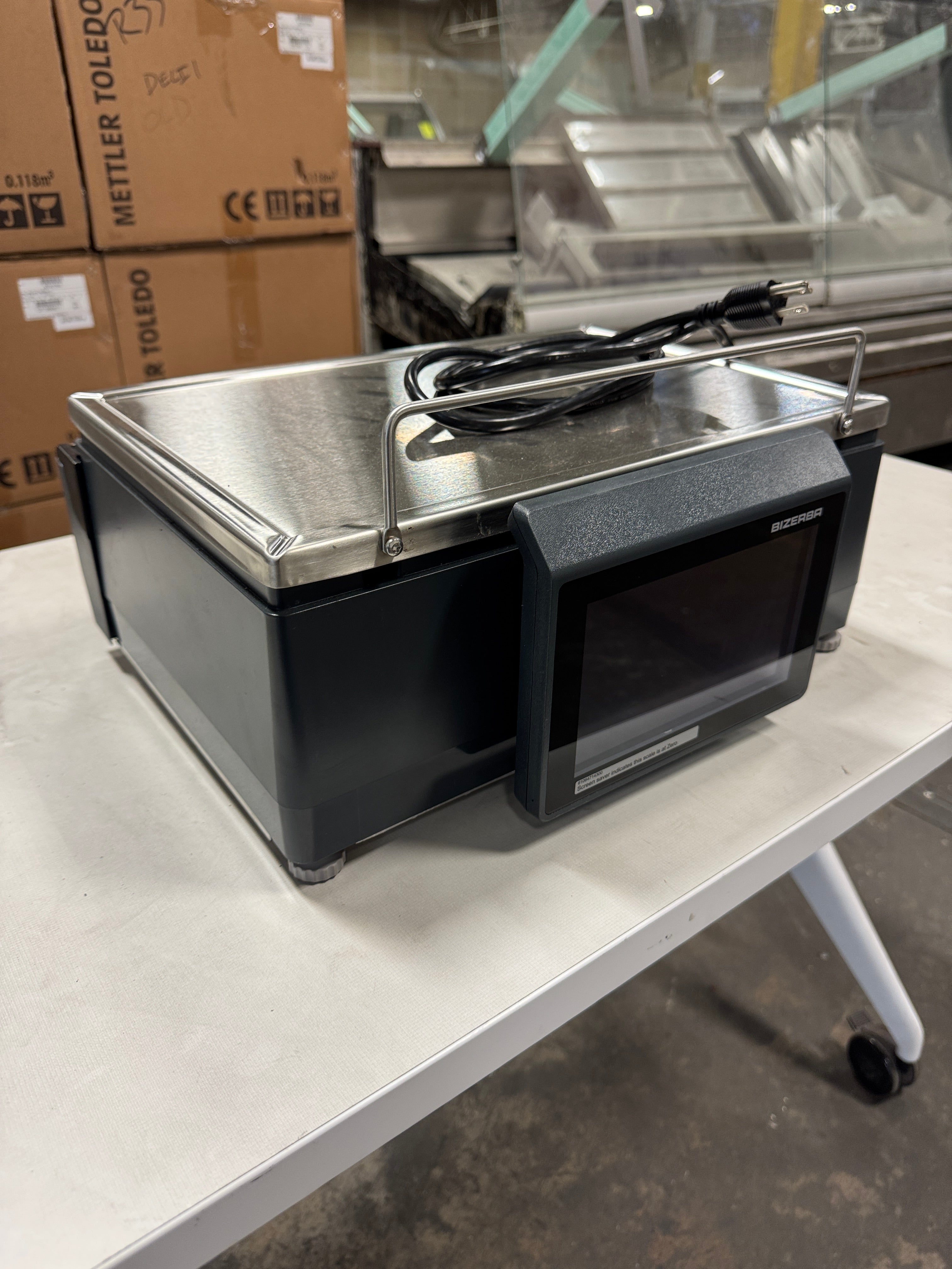 PC countertop computing scale with label printer | Bizerba | M# XC 100 | 30Ibs 120-240v