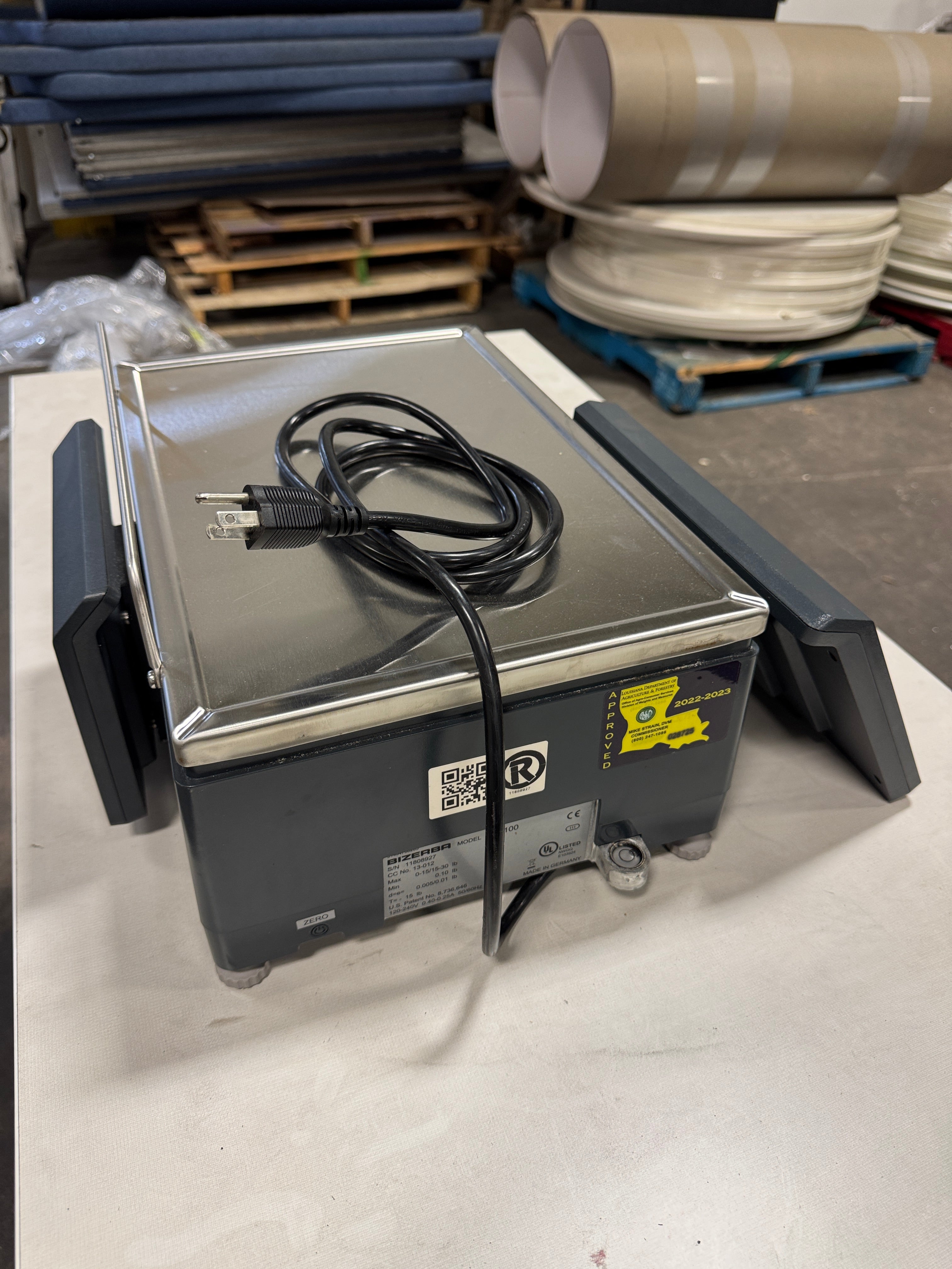 PC countertop computing scale with label printer | Bizerba | M# XC 100 | 30Ibs 120-240v