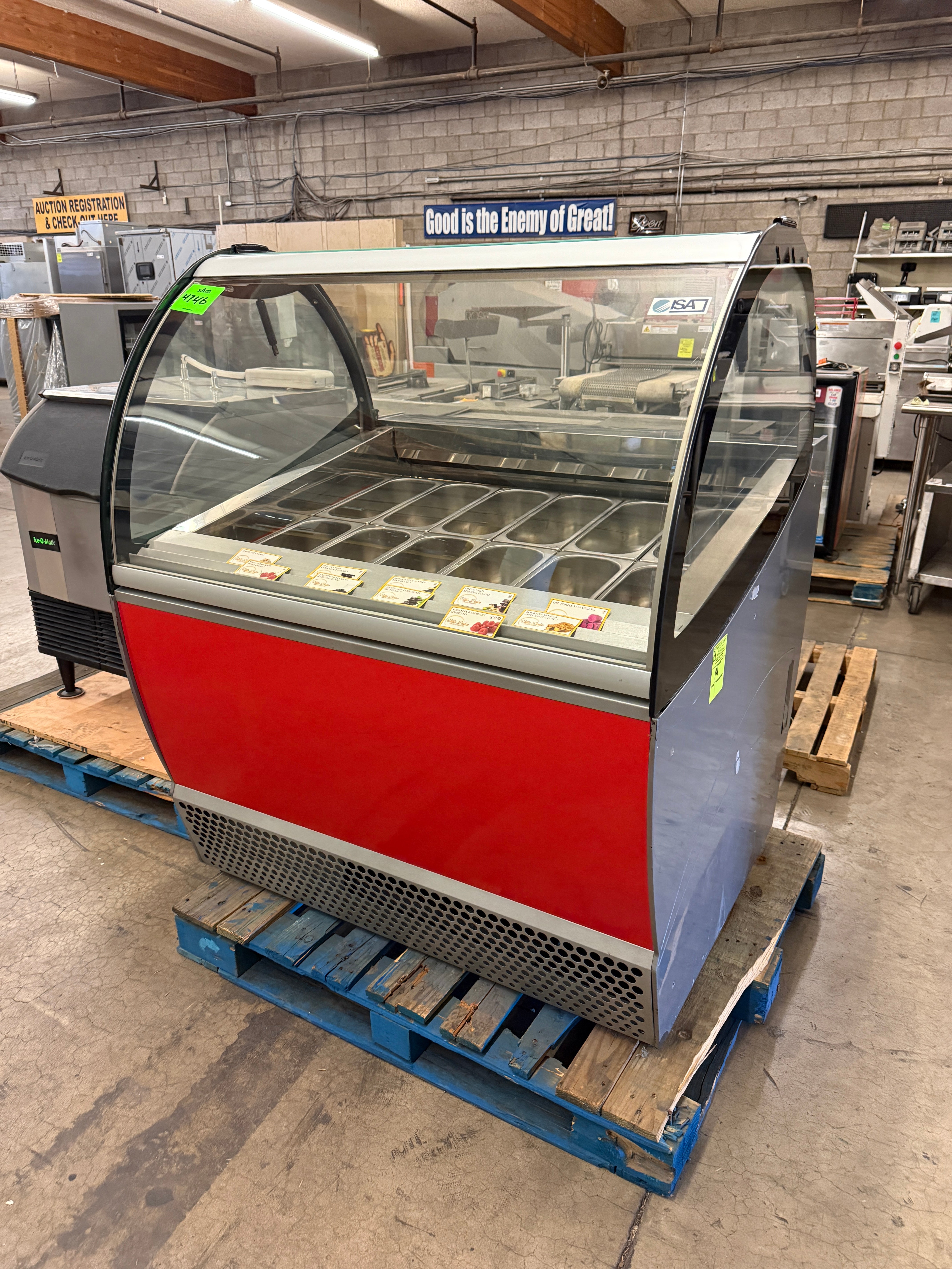 Gelato Merchandiser | ISA | Model # Millennium 0712UL | 220 Volts