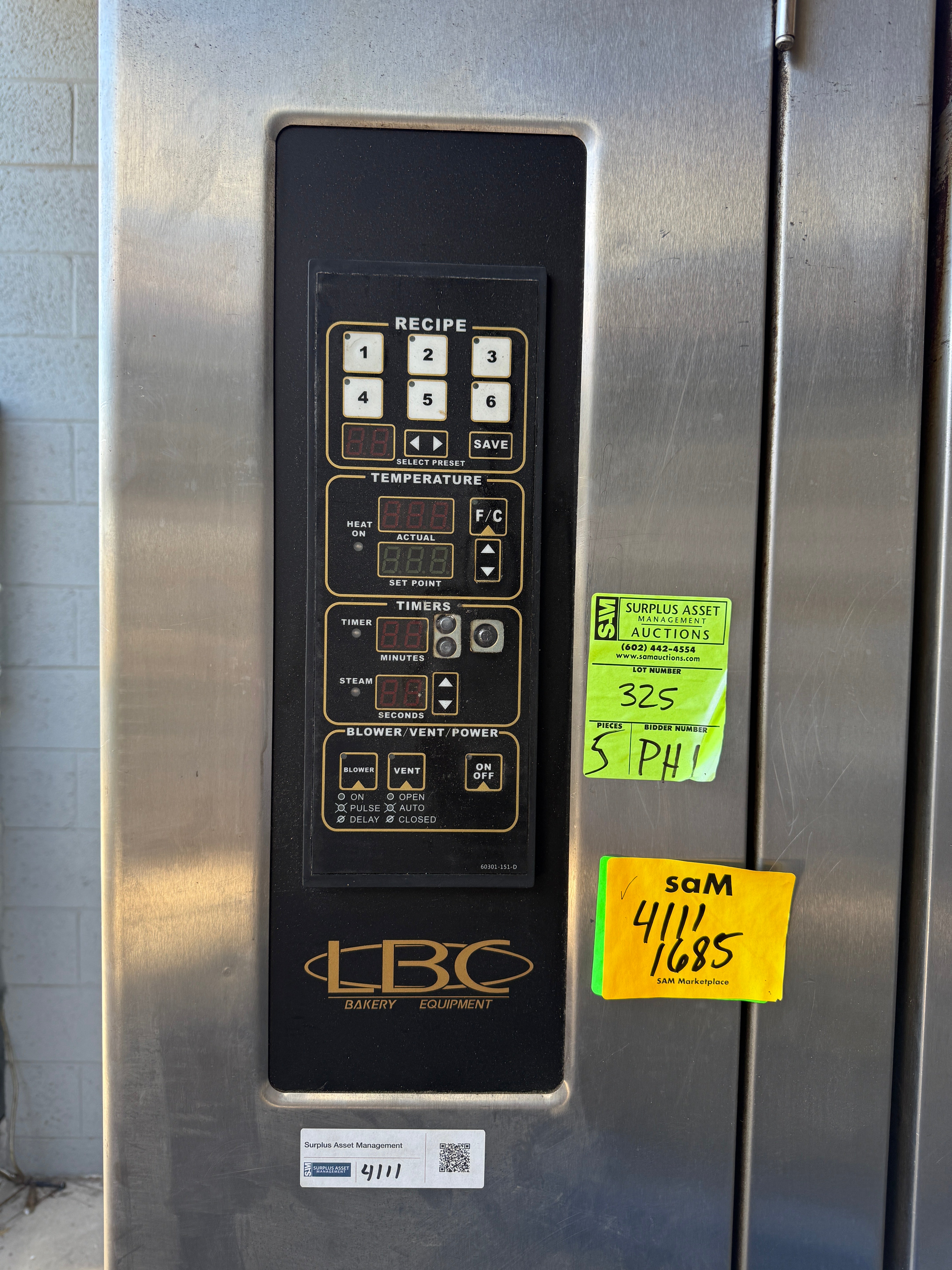 Single Rack Oven | LBC | Model # LRO-1G | NG / 240 Volt 3 Phase