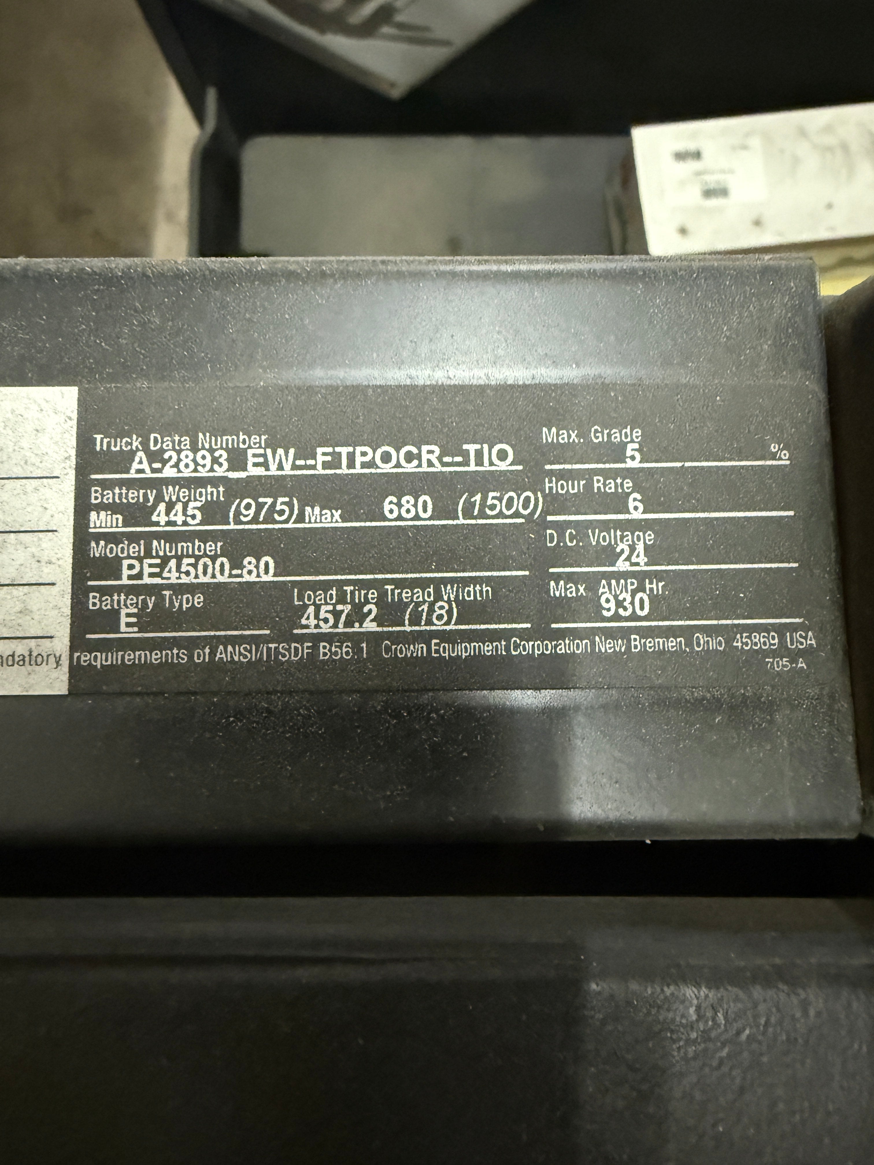 Stand On Electric Pallet Mover | Crown | Model # PE4500-80