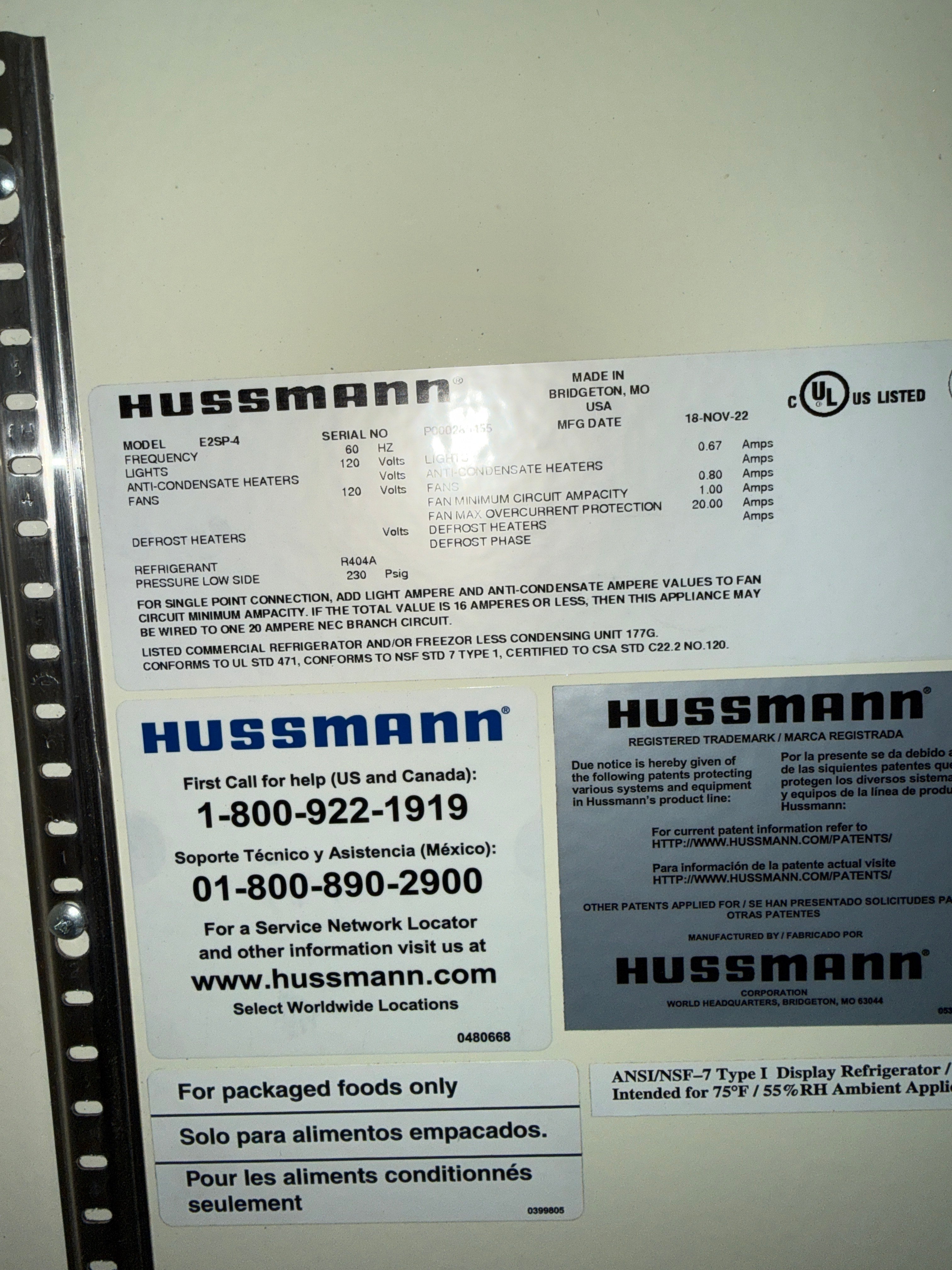 **NEW** Multi-Deck Display | Hussmann | Model # E2SP-4 | 120 Volt