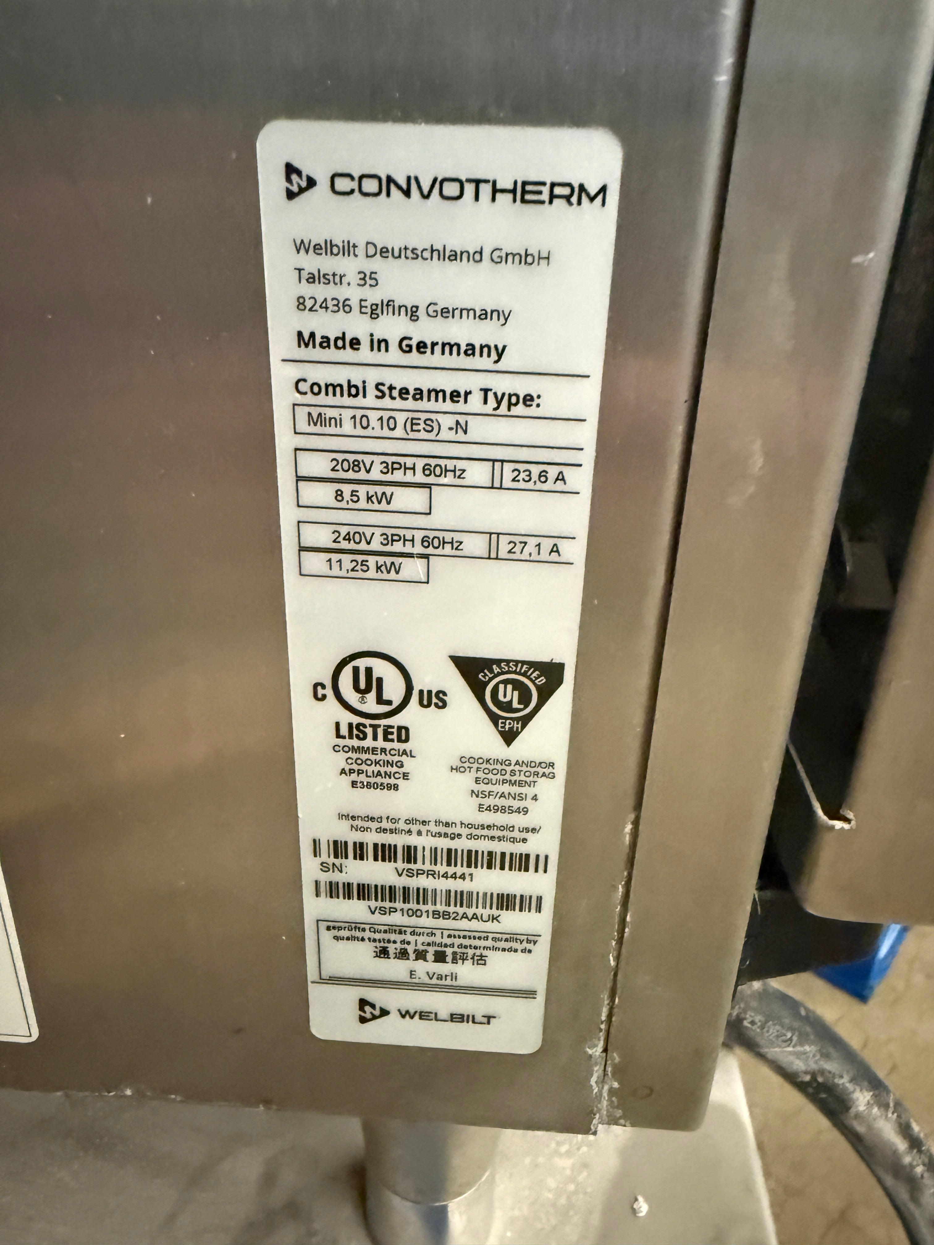 Combi Steamer Oven | Convotherm | Model # 10.10ES-N MINI | 240 Volt Single Phase