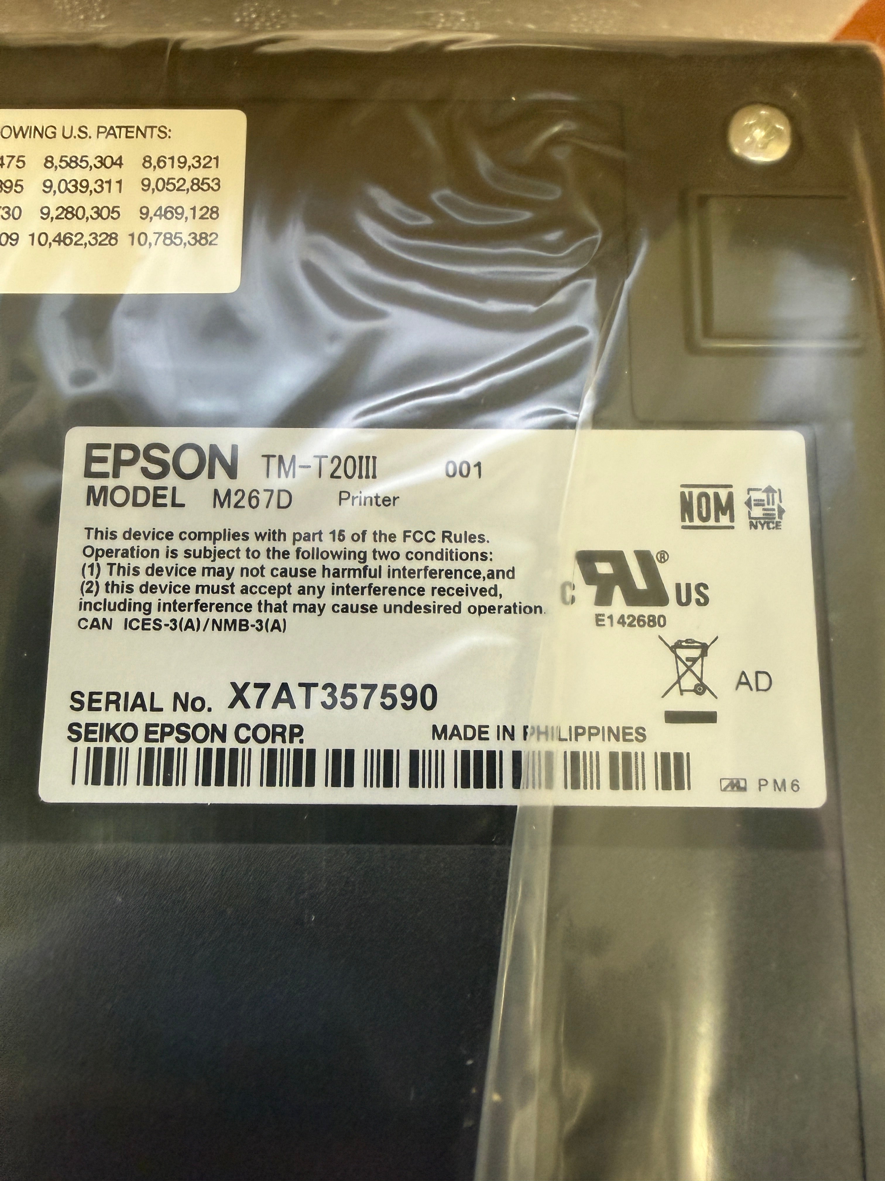 Thermal Printer | Epson | Model TM-T20 III