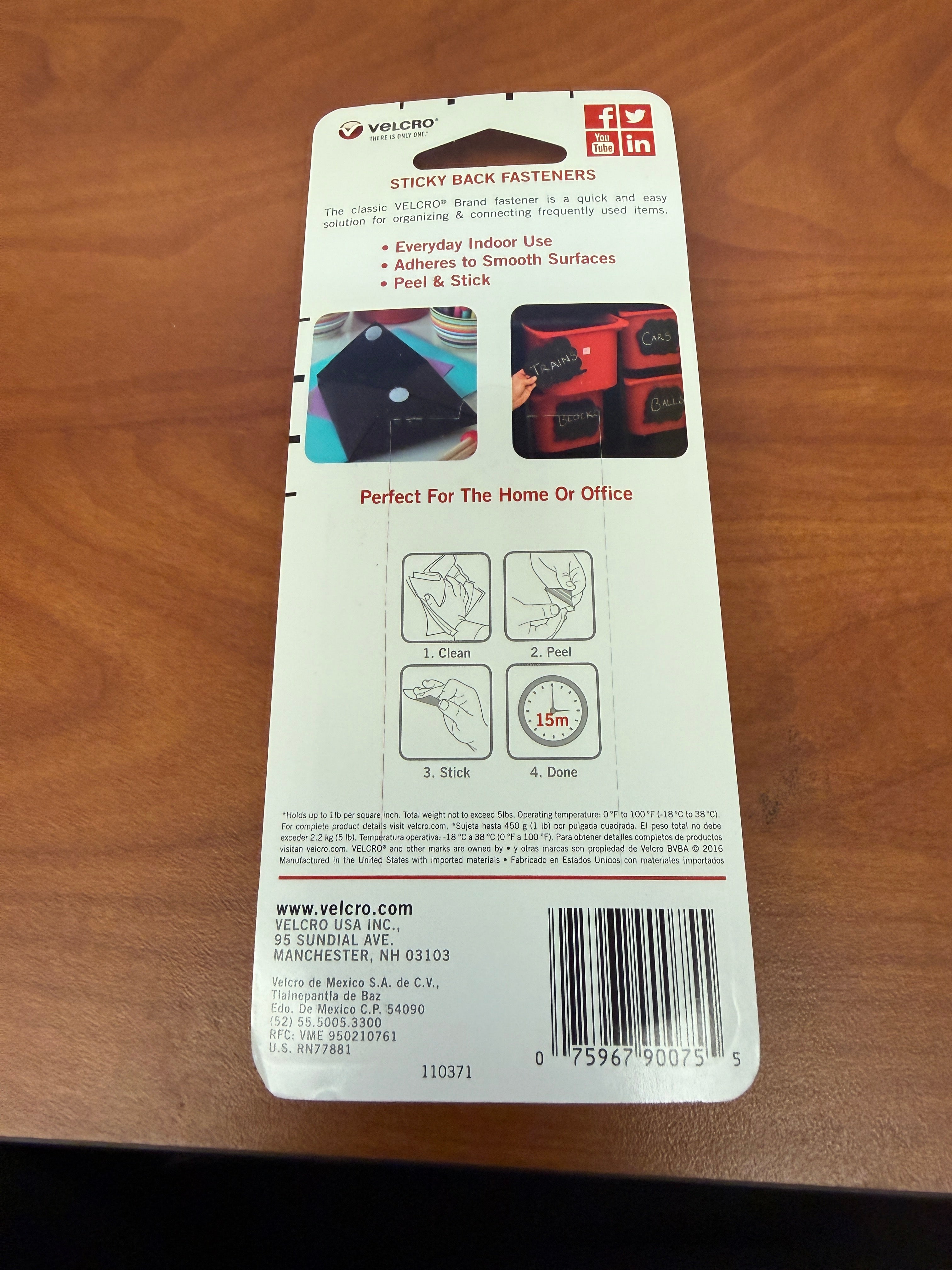 Sticky Back Velcro Strips | 4 pack