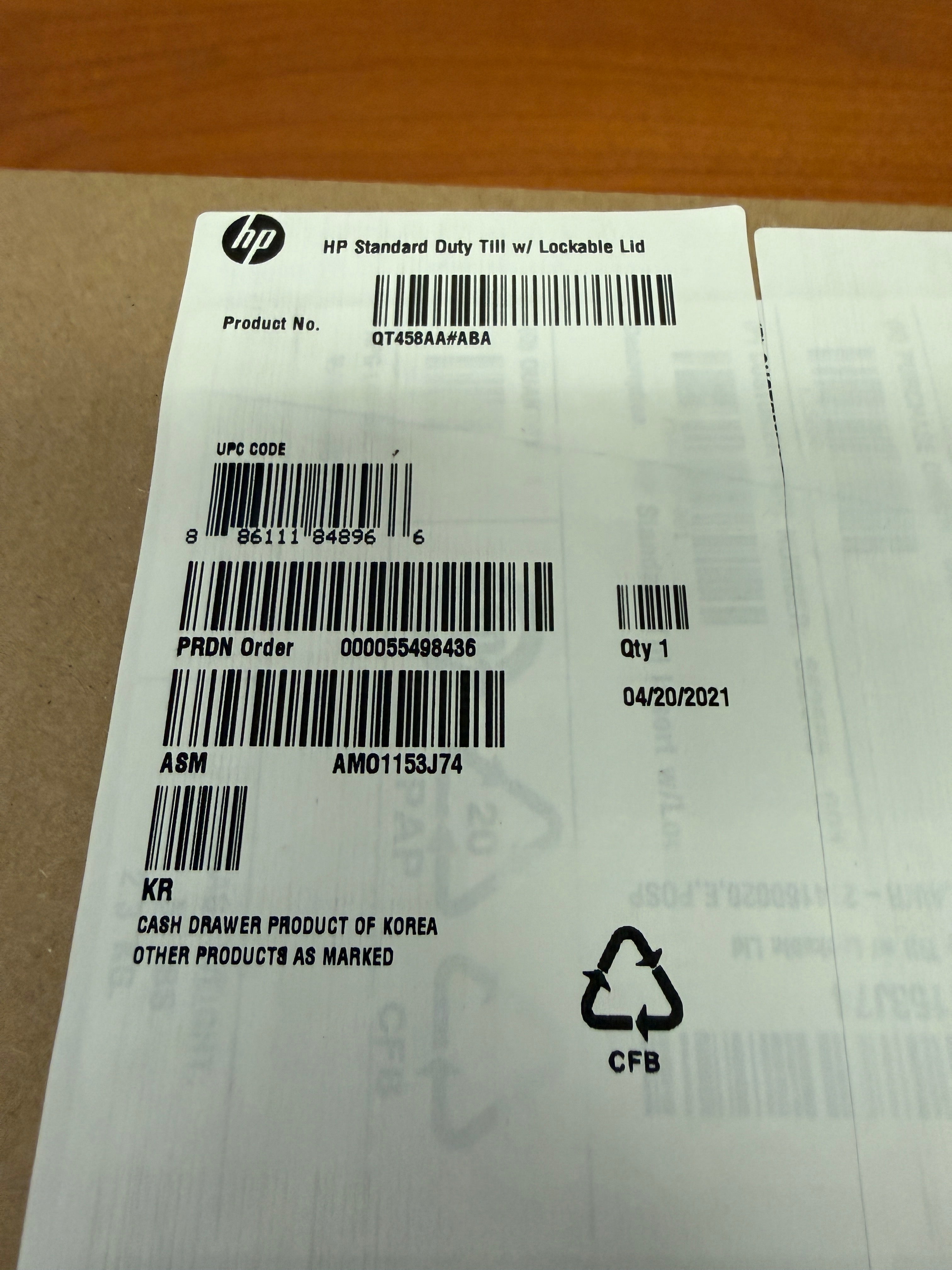 Standard Duty Till with Lockable Lid | HP