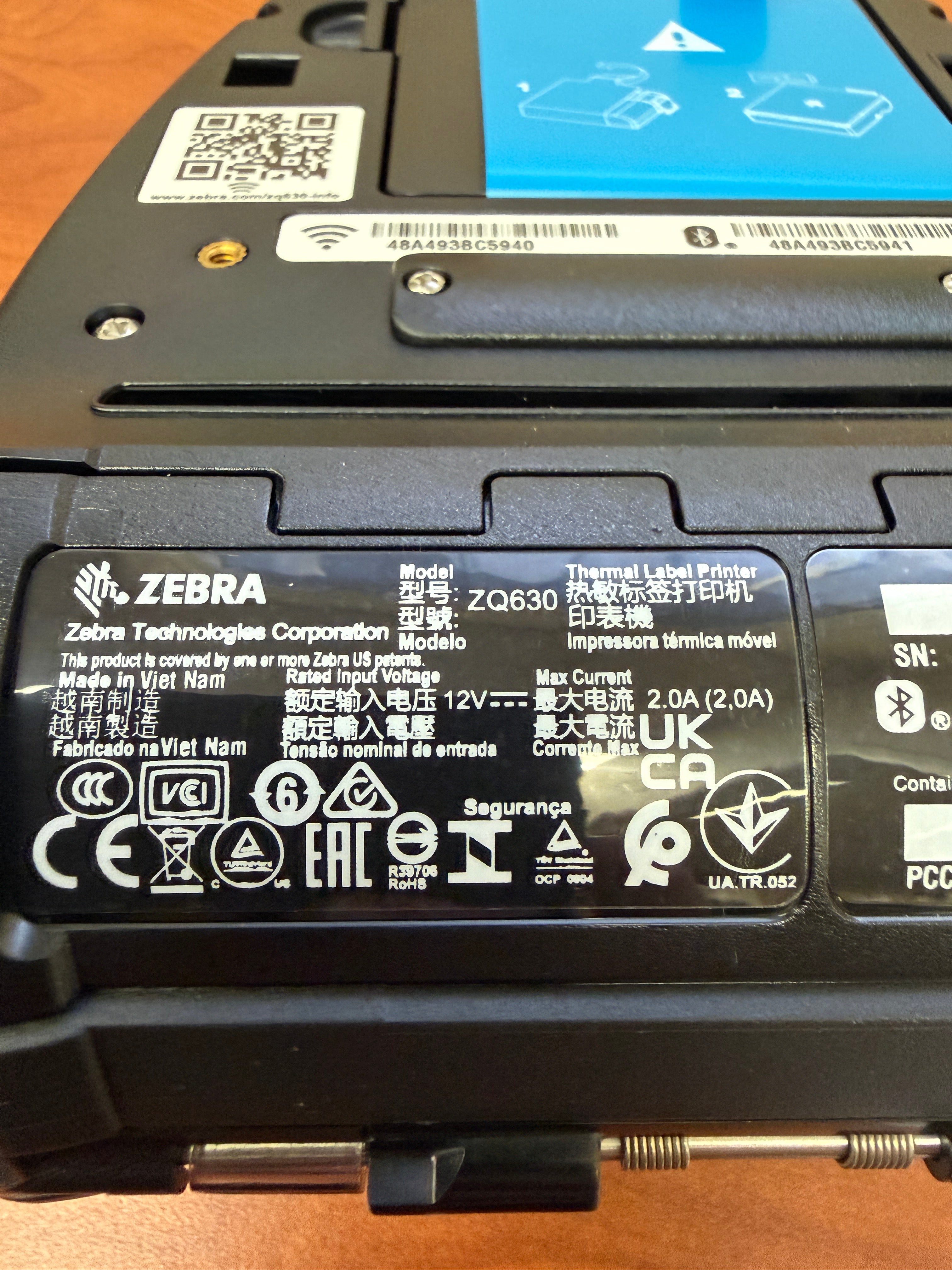 ZQ630 Plus RFID Mobile Printer | Zebra