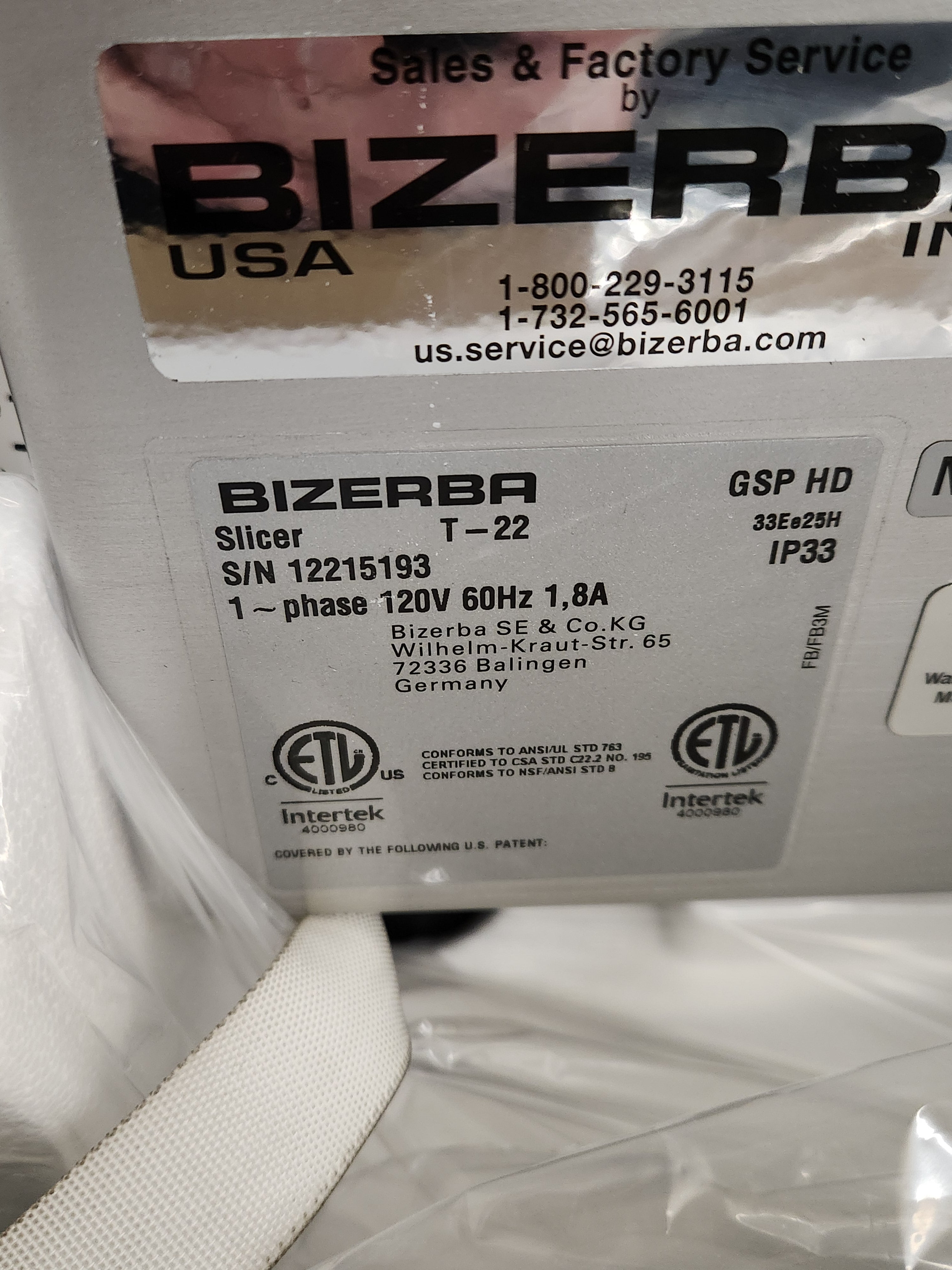 Slicer (In-Box) | 2022 Bizerba | Model # GSP HD | Ser # 12215193 | 120 Volt