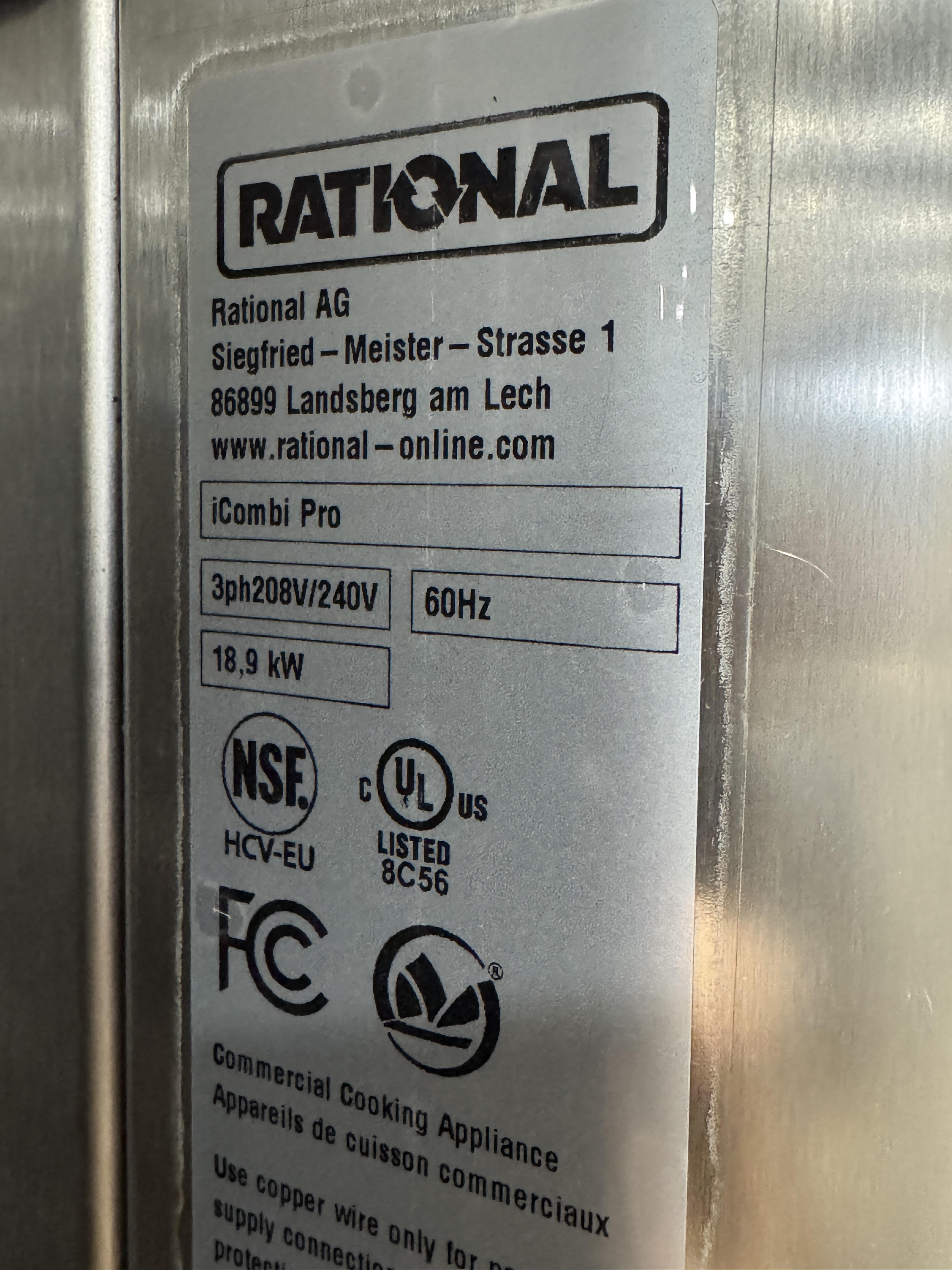 Oven, Combi | Rational | Model # iCombi Pro | 208/240 Volt